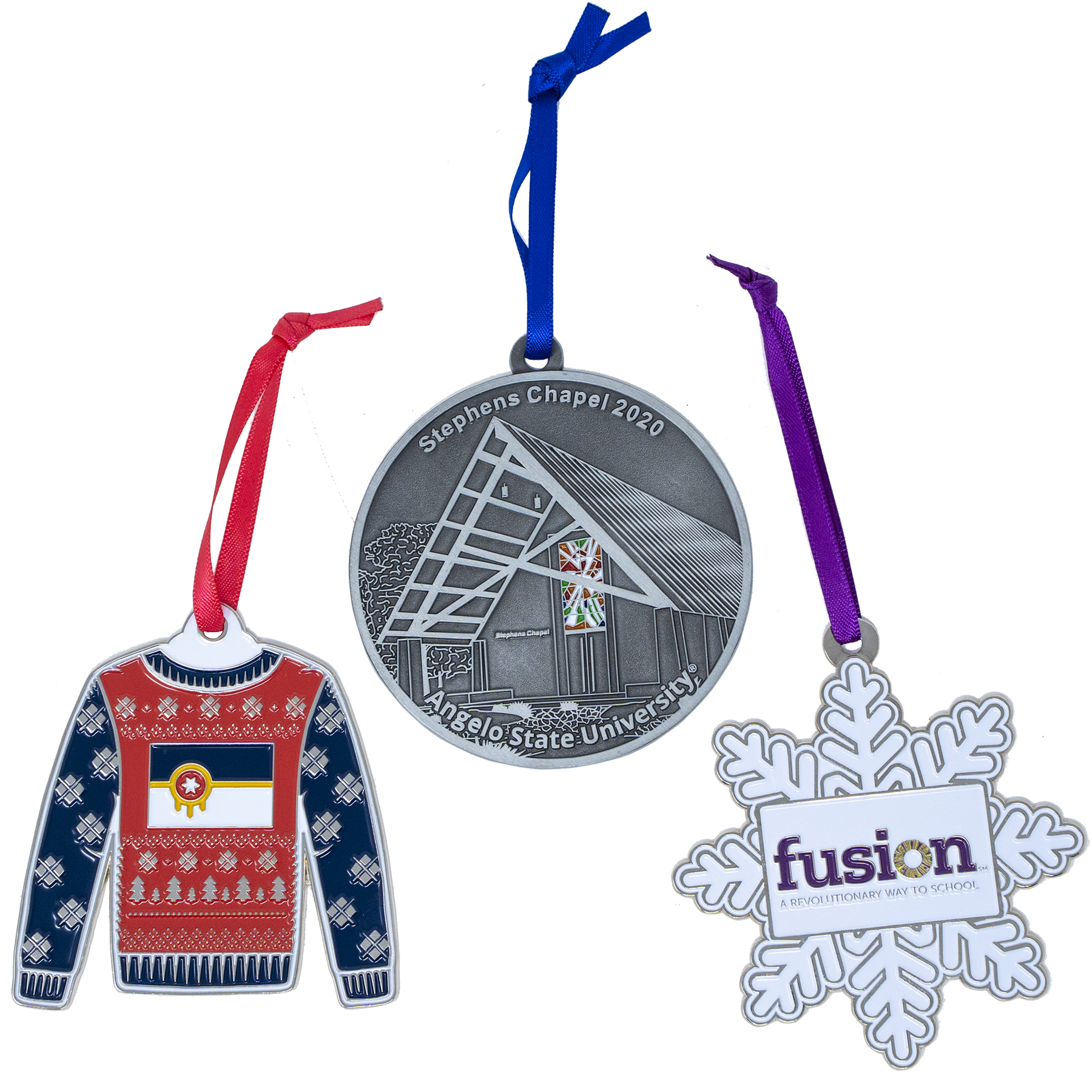 Die Struck Ornaments: 3" W x 3" H 6