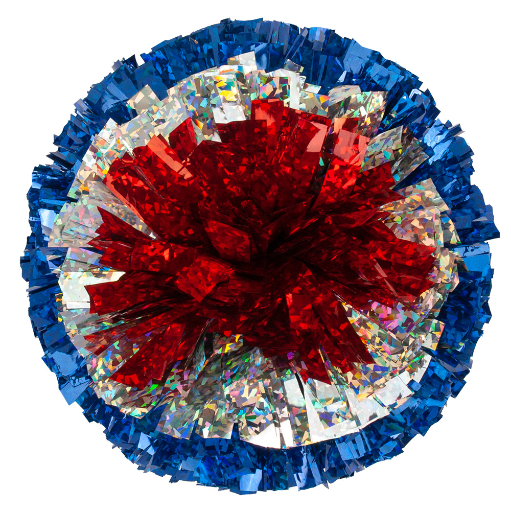 Custom Holographic Show Pom - Bullseye Style 21