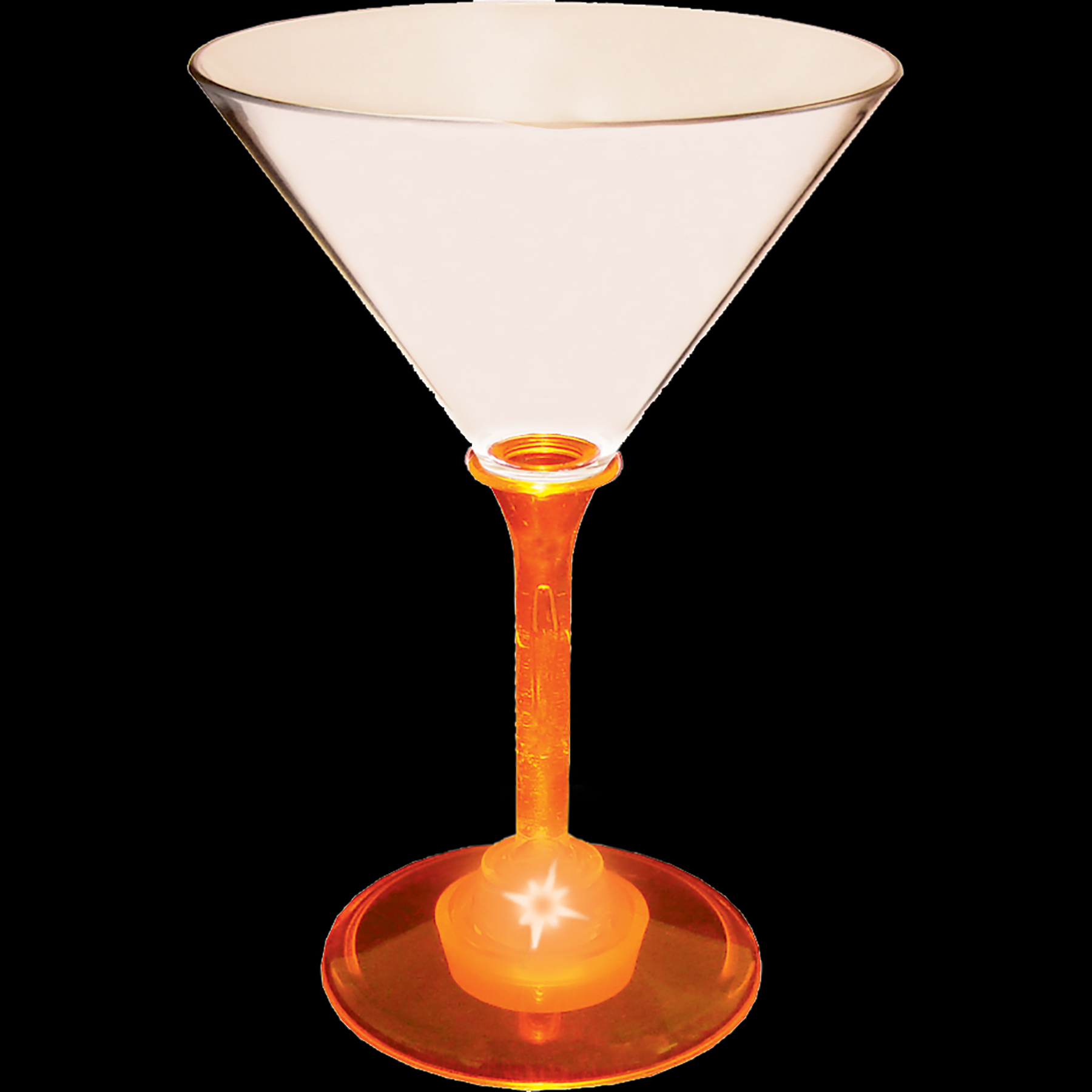 7oz Light Up Standard Stem Plastic Martini Glass 11
