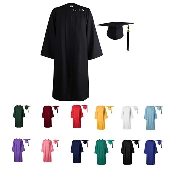 Matte Graduation Gown Cap Tassel Set 14