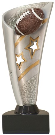 Football Banner Resin Award 7" 2