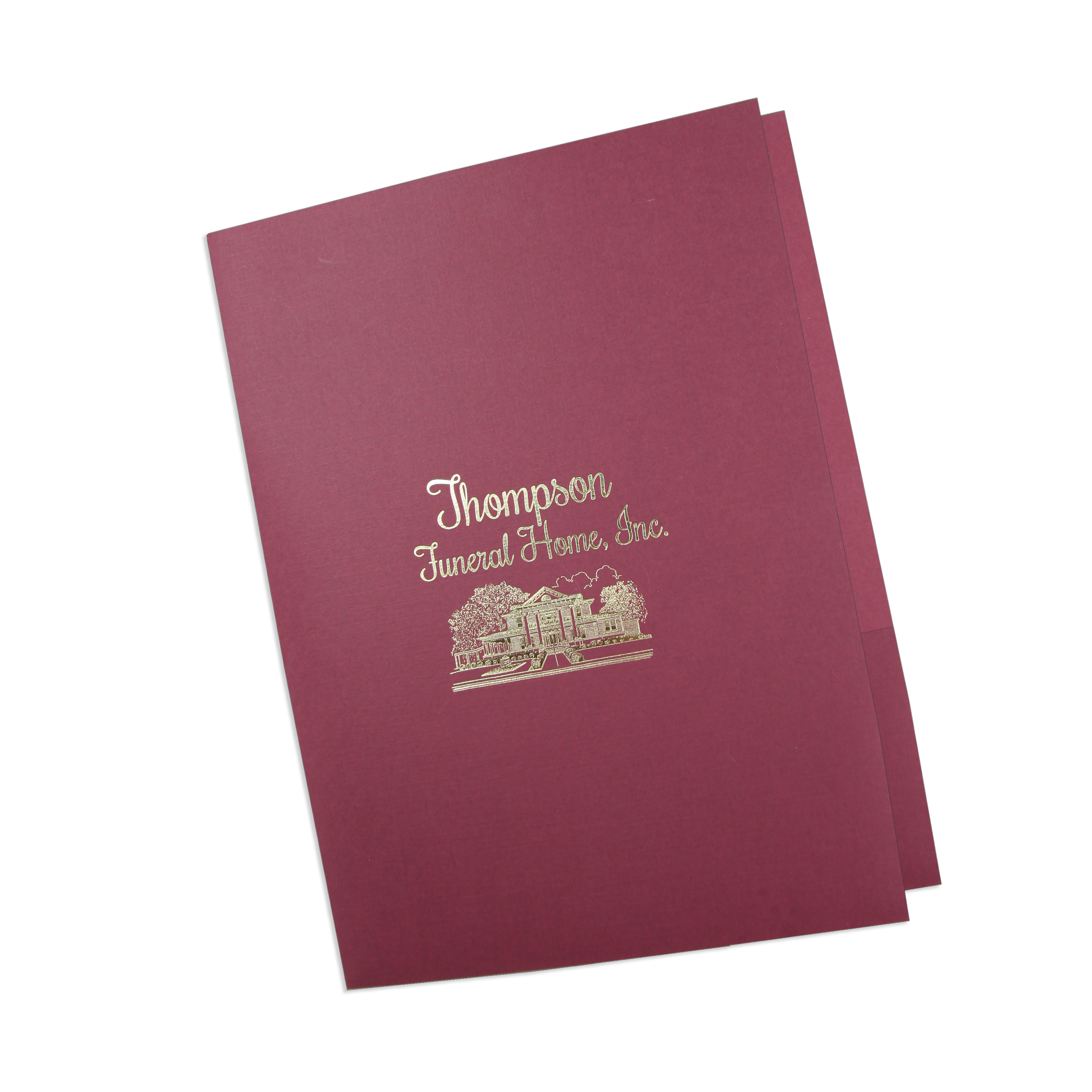 Quick Ship Foil Stamped Linen Pocket Folders 38