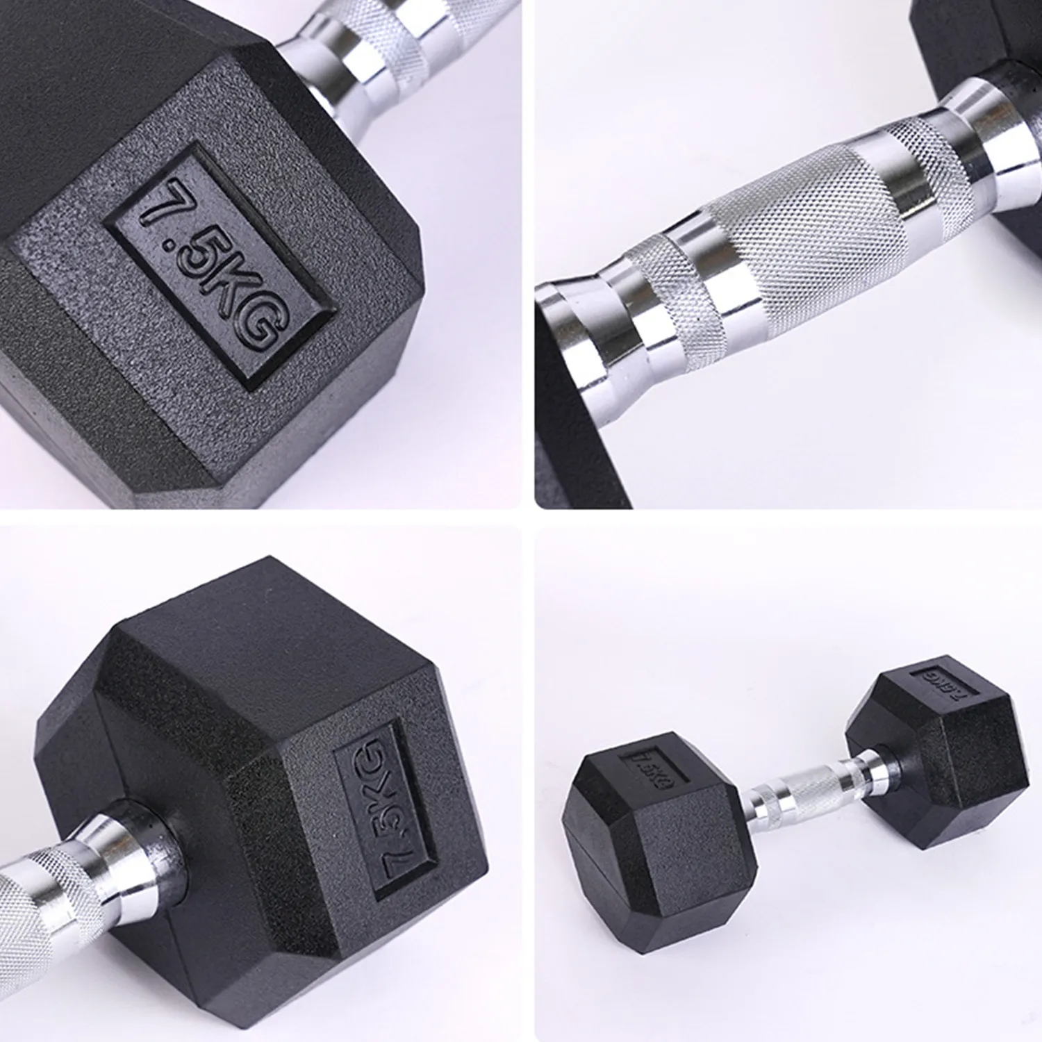 Rubber Encased Hex Dumbbell 2