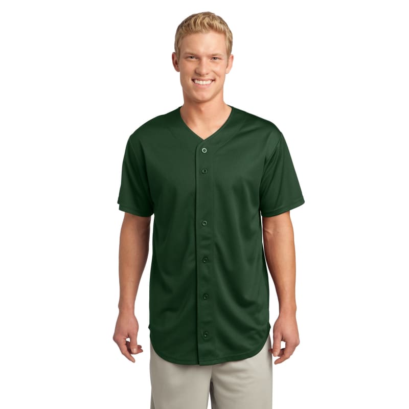 Sport-Tek PosiCharge Tough Mesh Full-Button Jersey. 42