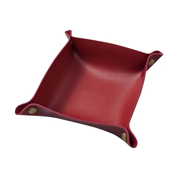 Foldable Leather Valet Tray 2