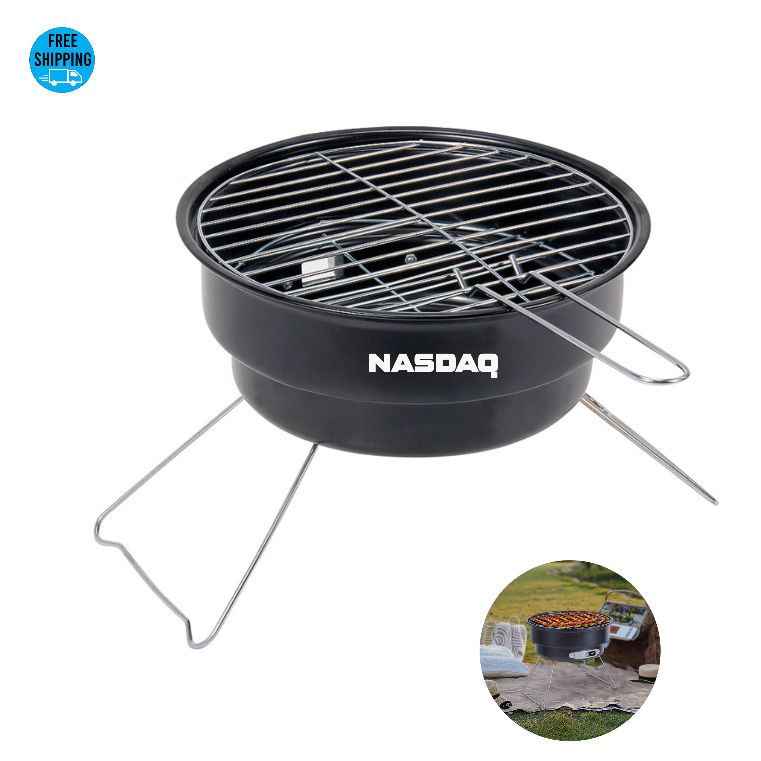 Mini Round Charcoal Grill - OCEAN 3