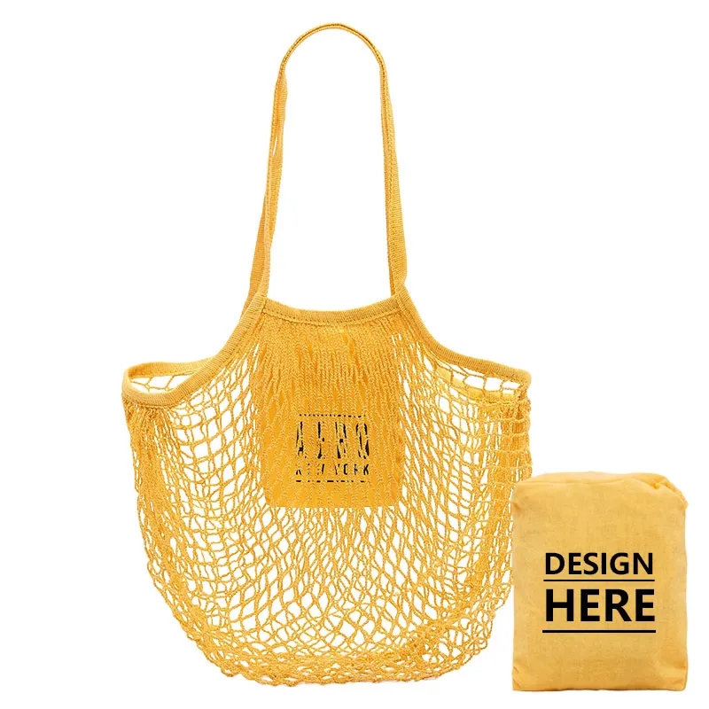 Mesh Cotton Tote, custom tote bag with logo imprint 8
