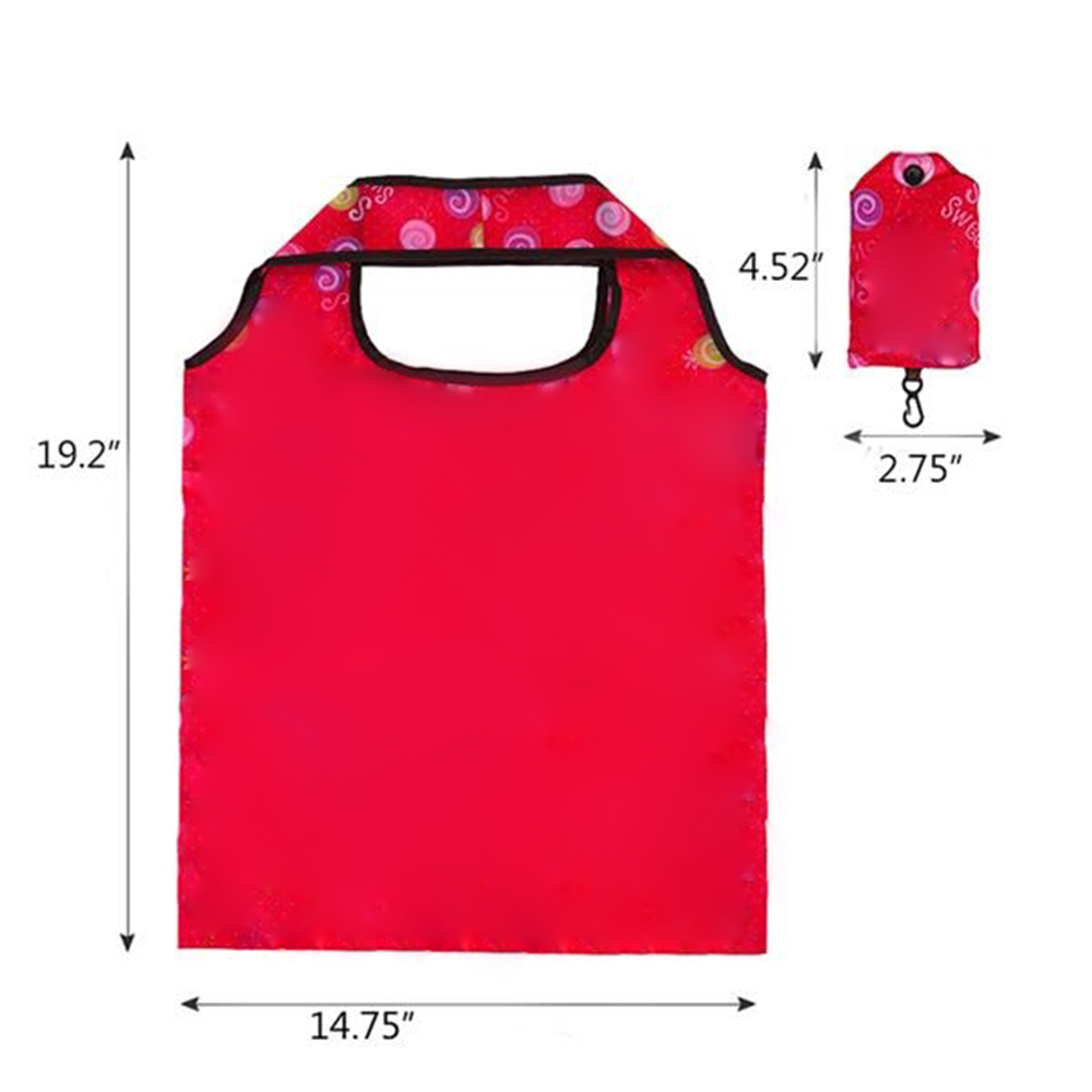 Keychain Foldable Grocery Shopping Tote Bag, custom tote bag with logo imprint 2