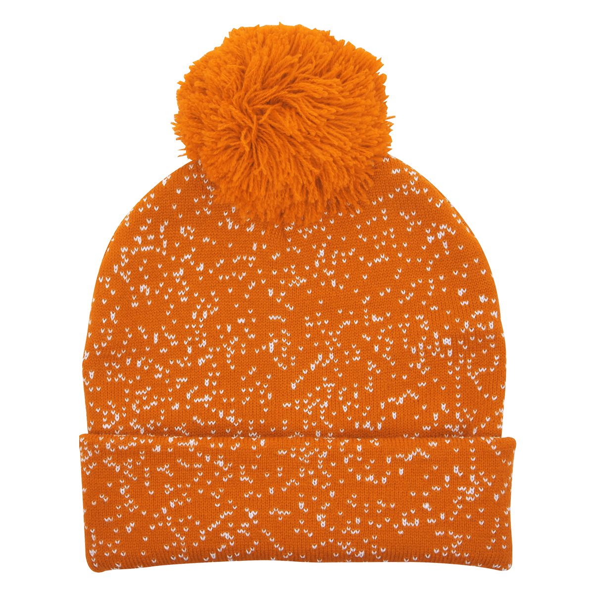 Speckled Pom Beanie With Cuff 3