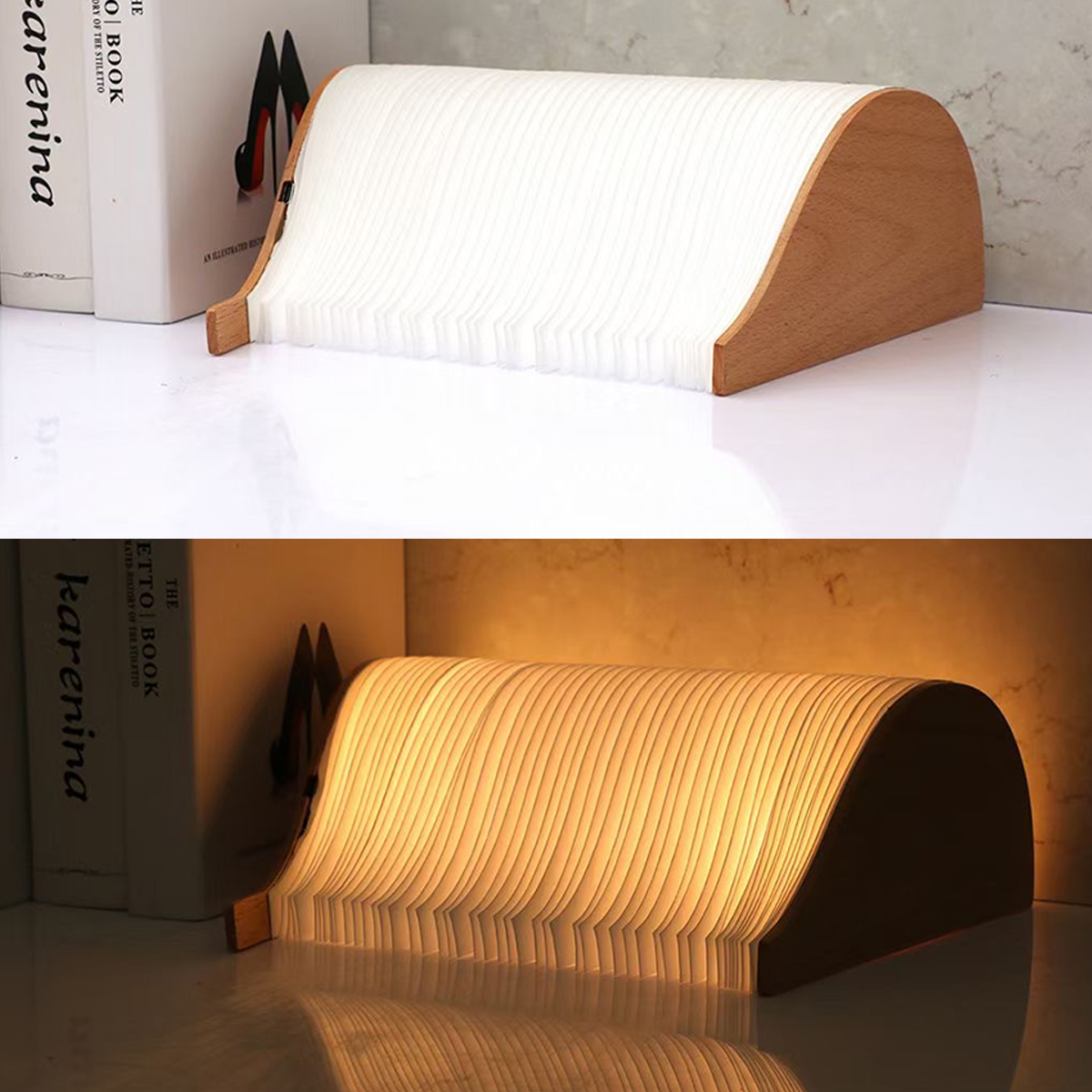 360 Degree Foldable Hot Air Balloon Paper Lamp with Built In 1200mAh Rechargeable Battery 6