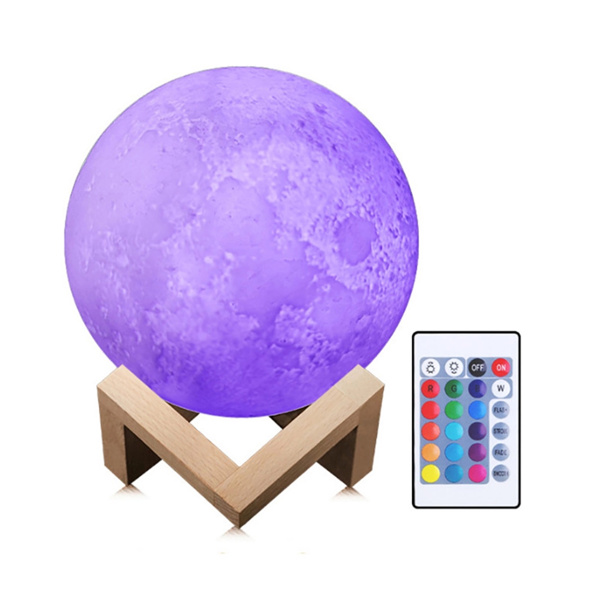16 Colors LED Moon Light with Remote, Touch Control and USB 6