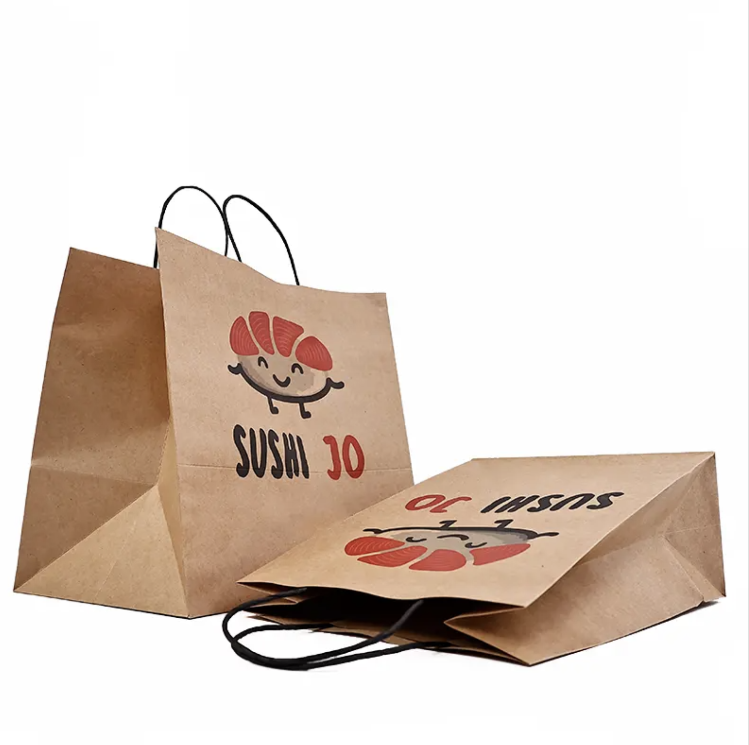 Large Kraft Paper Shopping Grocery Bags with Handles 2