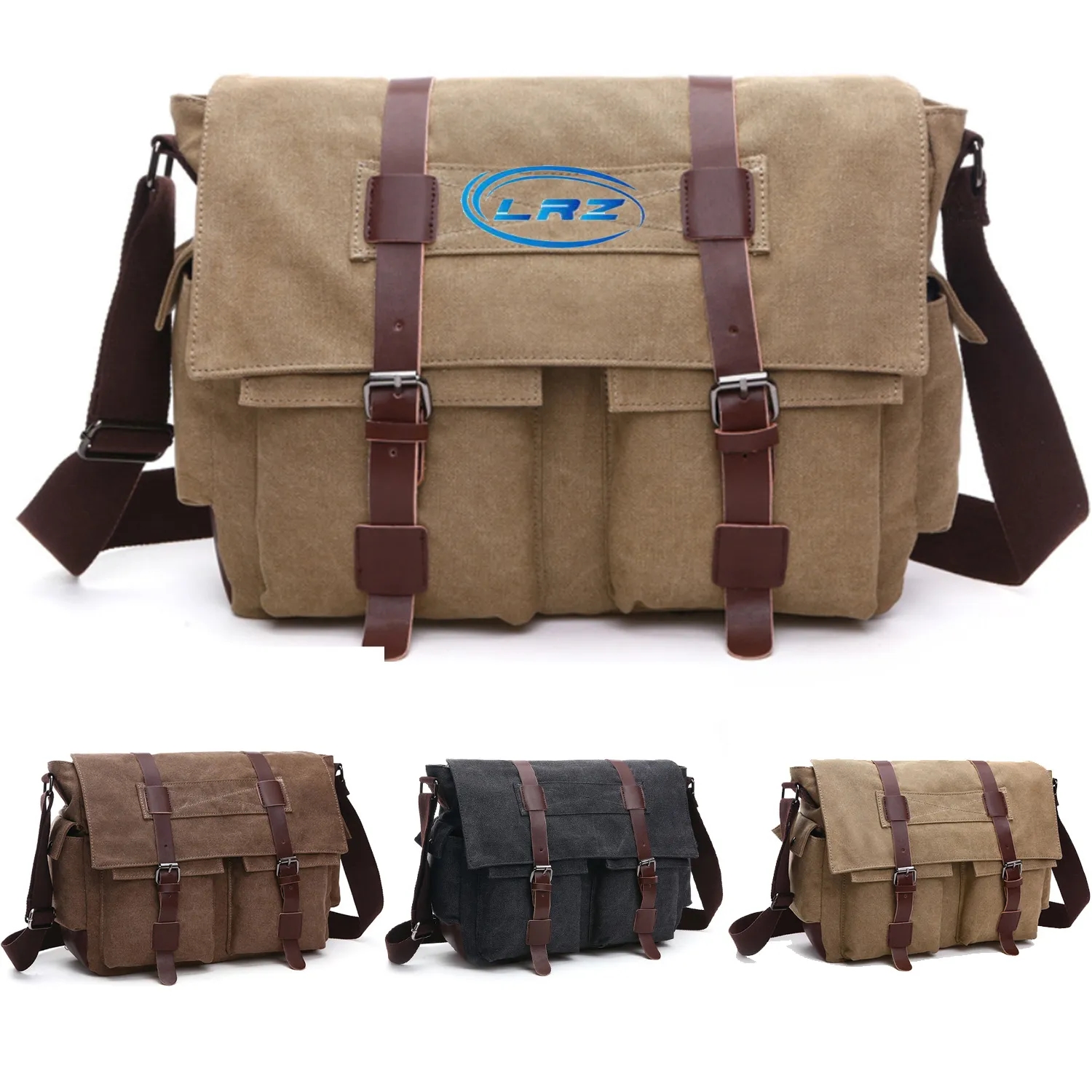 Classic Vintage Canvas Messenger Bag 6