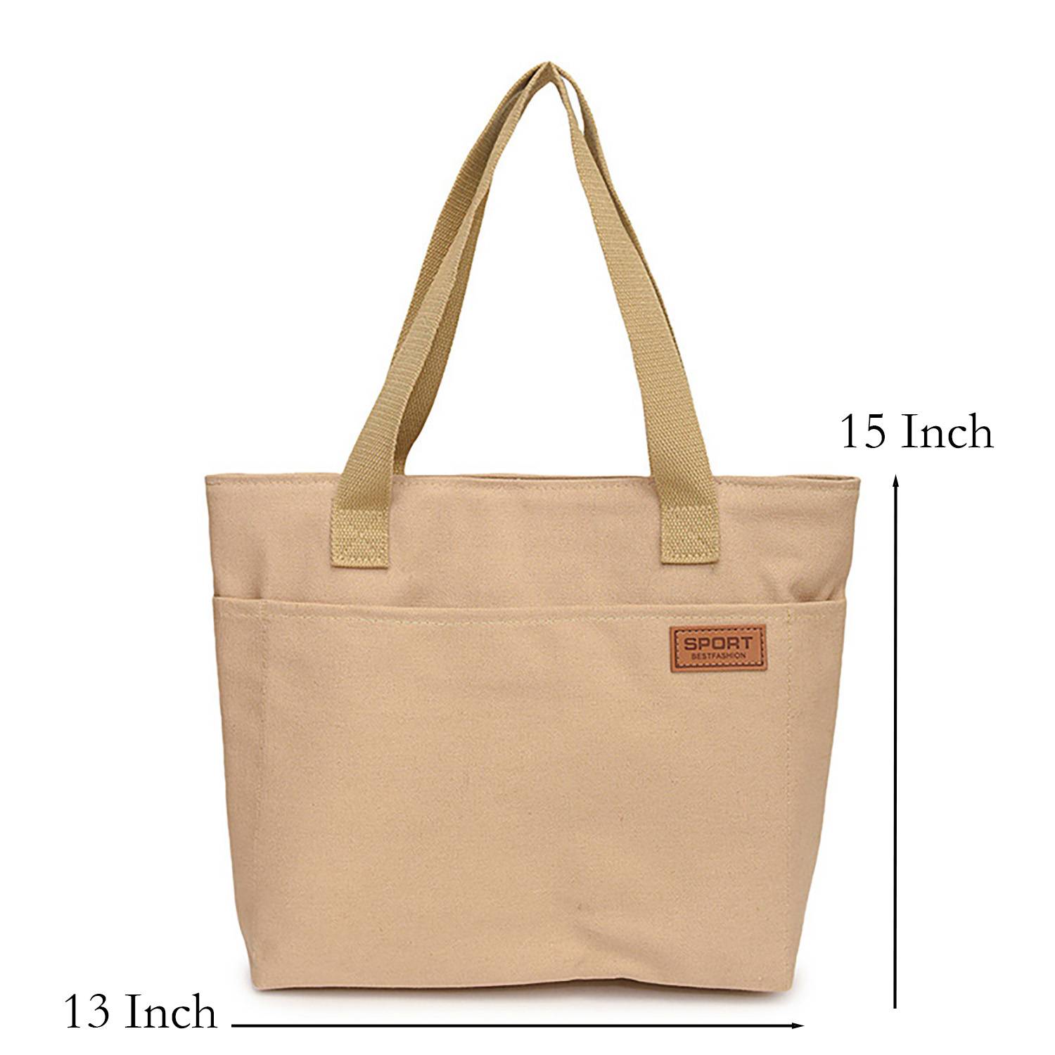 Large Capacity Canvas Tote Bag, custom tote bag with logo imprint 2