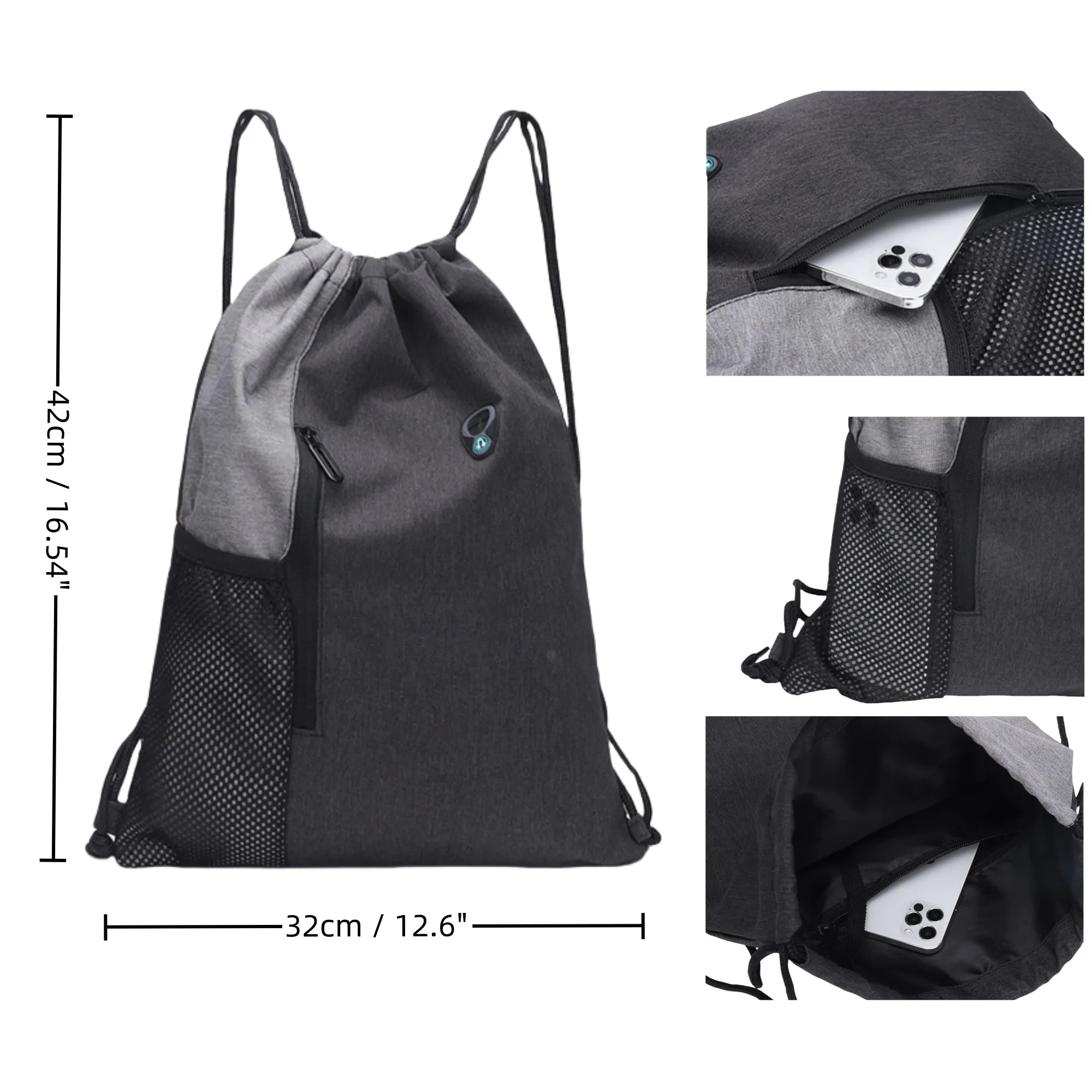 Dual - Color Drawstring Pack Adjustable Straps Team Activity 4
