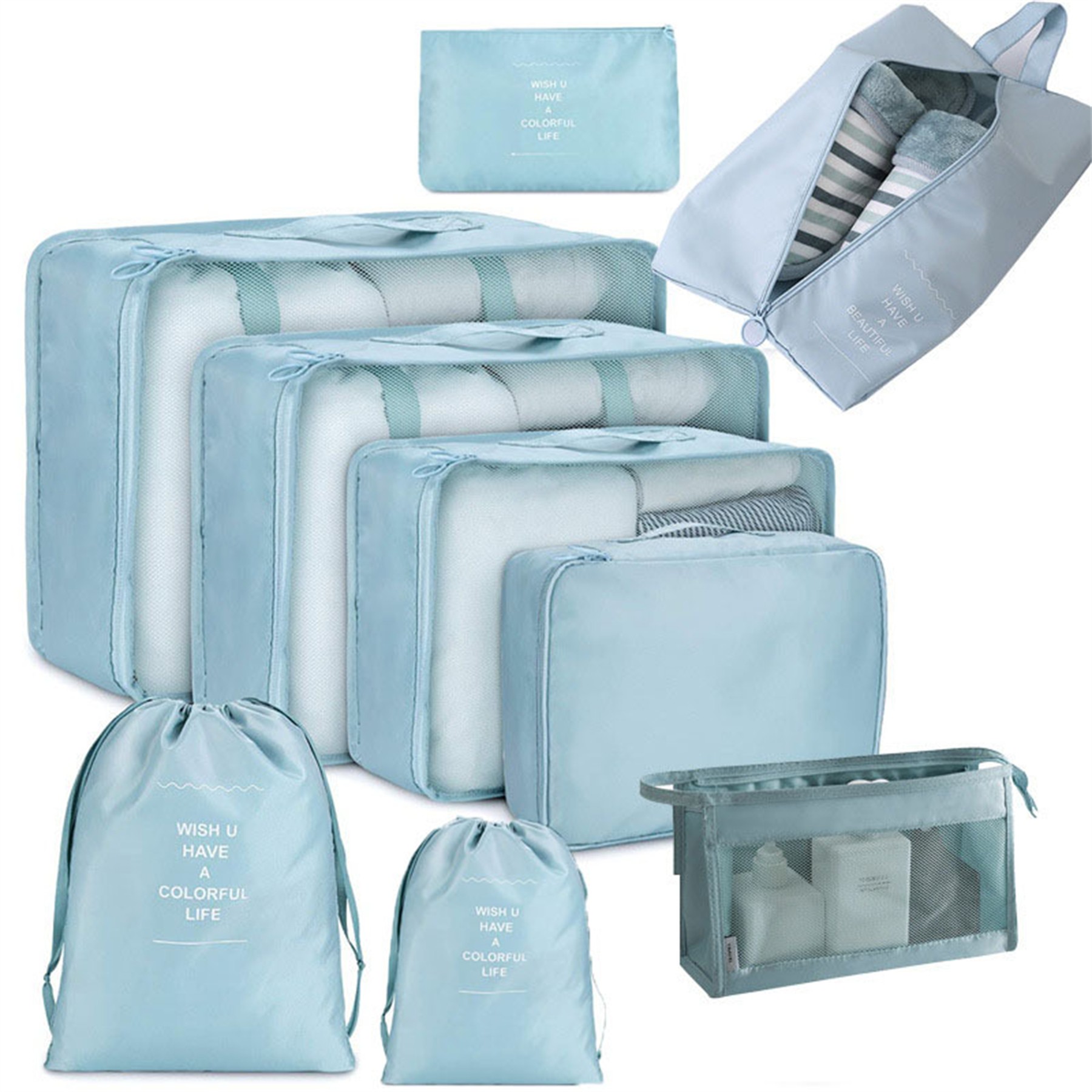 9 Sets Travel Packing Cubes 8