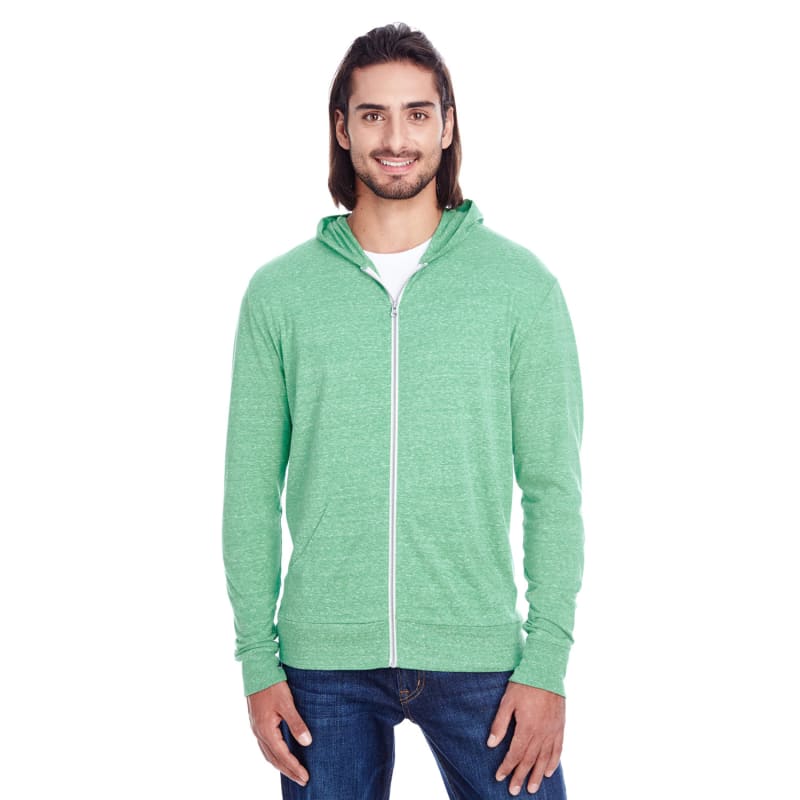 Threadfast Apparel Unisex Triblend Full-Zip Light Hoodie 6