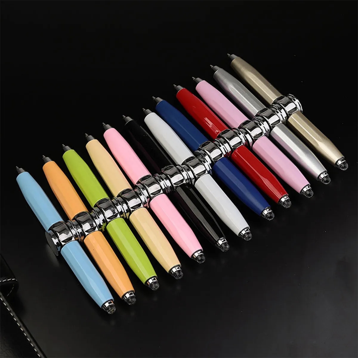 Multi-Function Ballpoint Pen Fidget Gyro Spinner LED Light 6