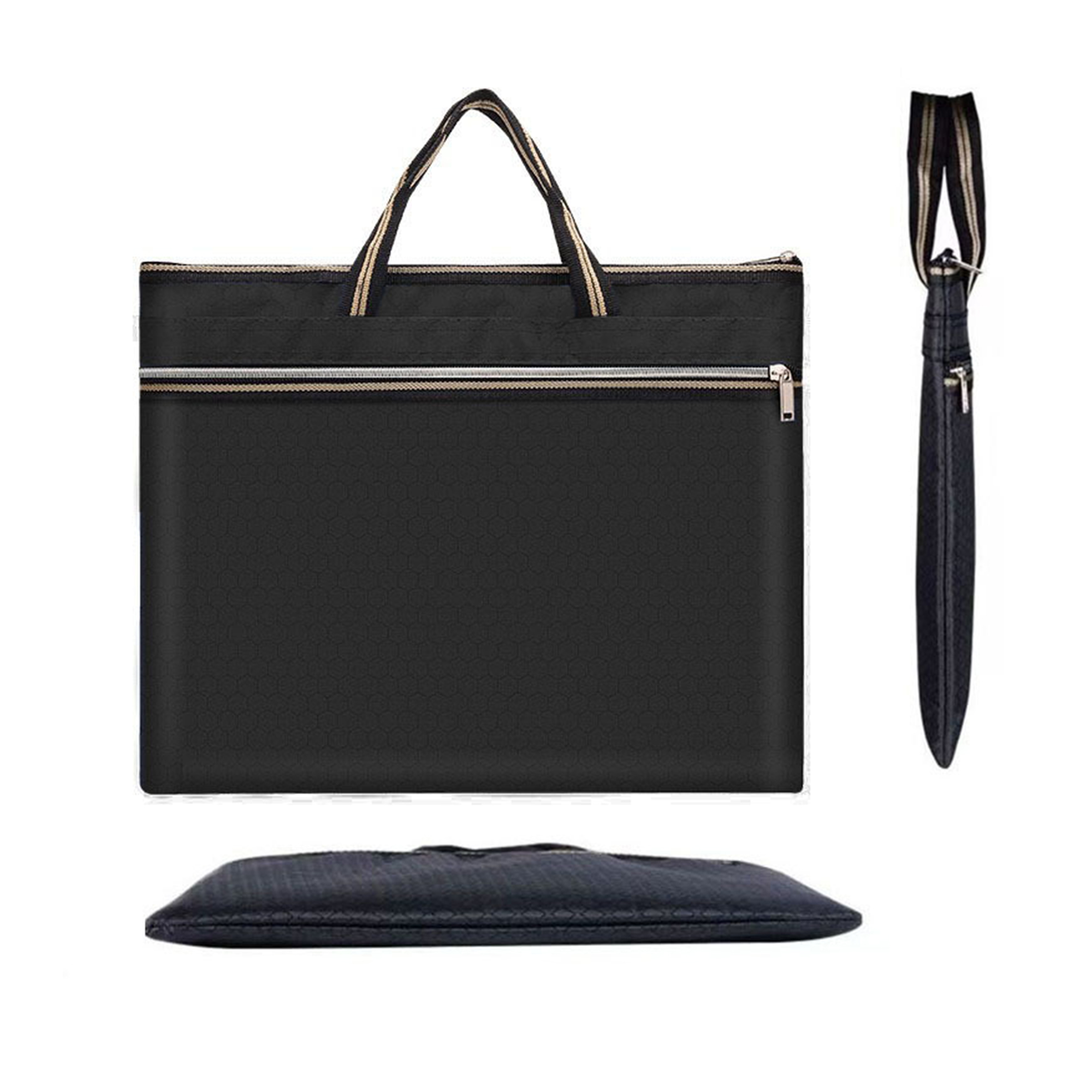 Oxford Cloth Document Briefcase 14 x 12" With Zipper Pocket 5