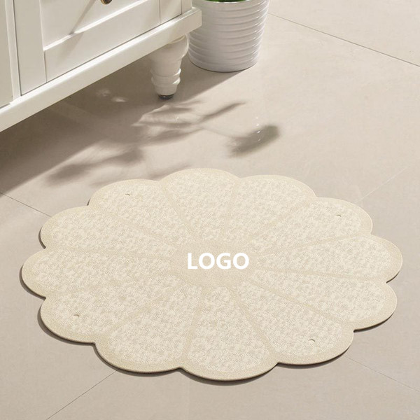 Round flower rubber non-slip mat 3