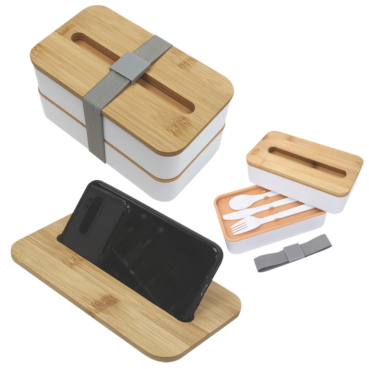 Stackable Bento Box With Phone Stand 17