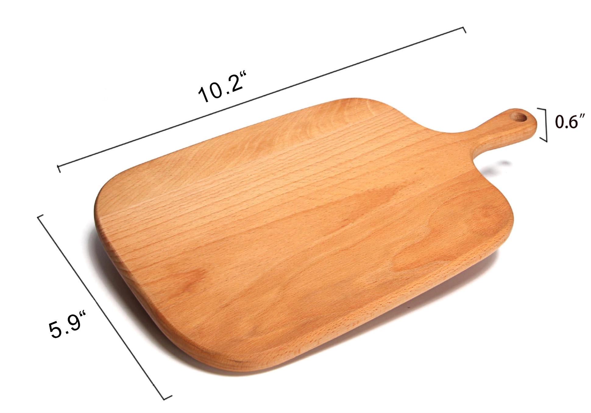 Beech Wooden Cheese Serving Board with Handle 3