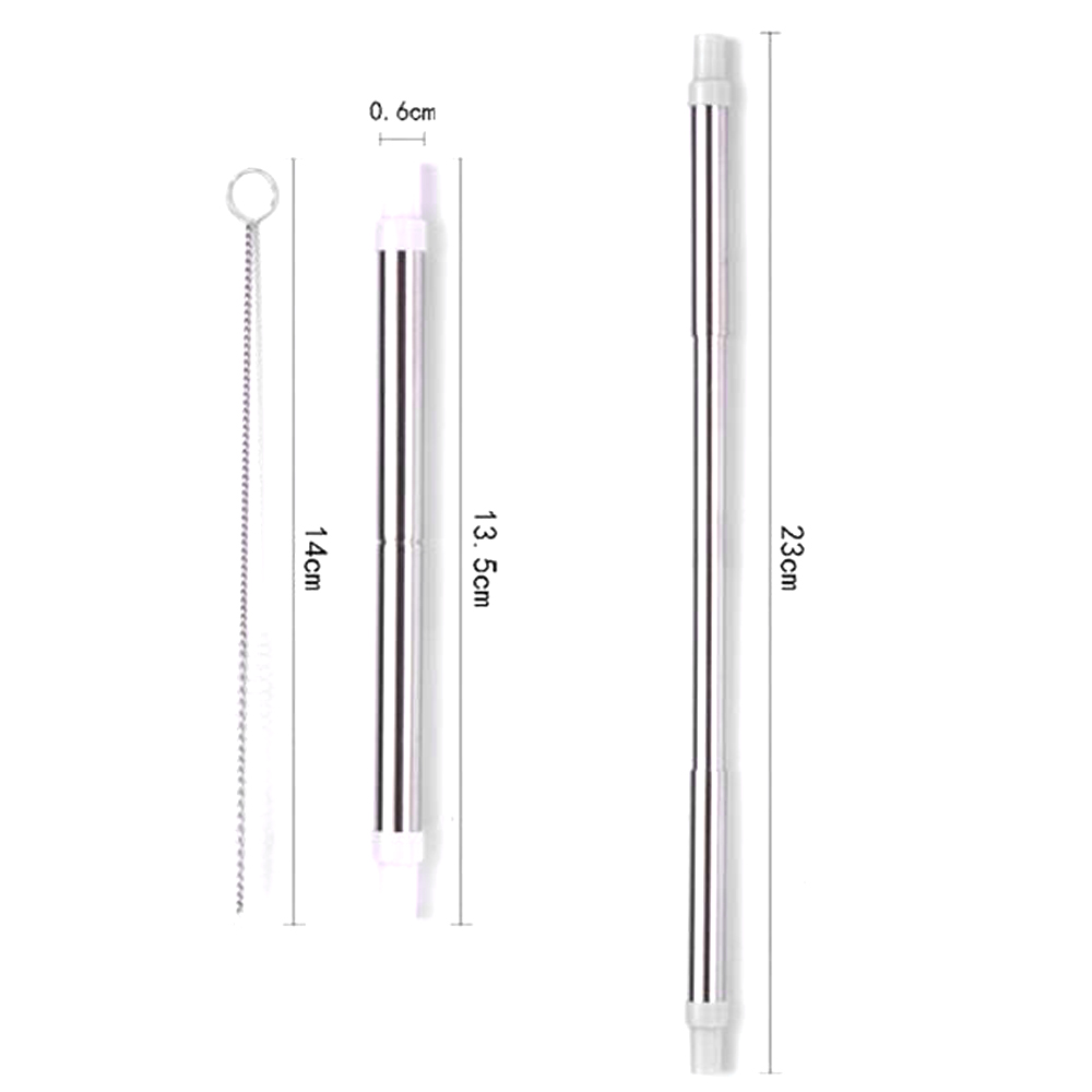 Telescopic Straw with Leather Bag 2
