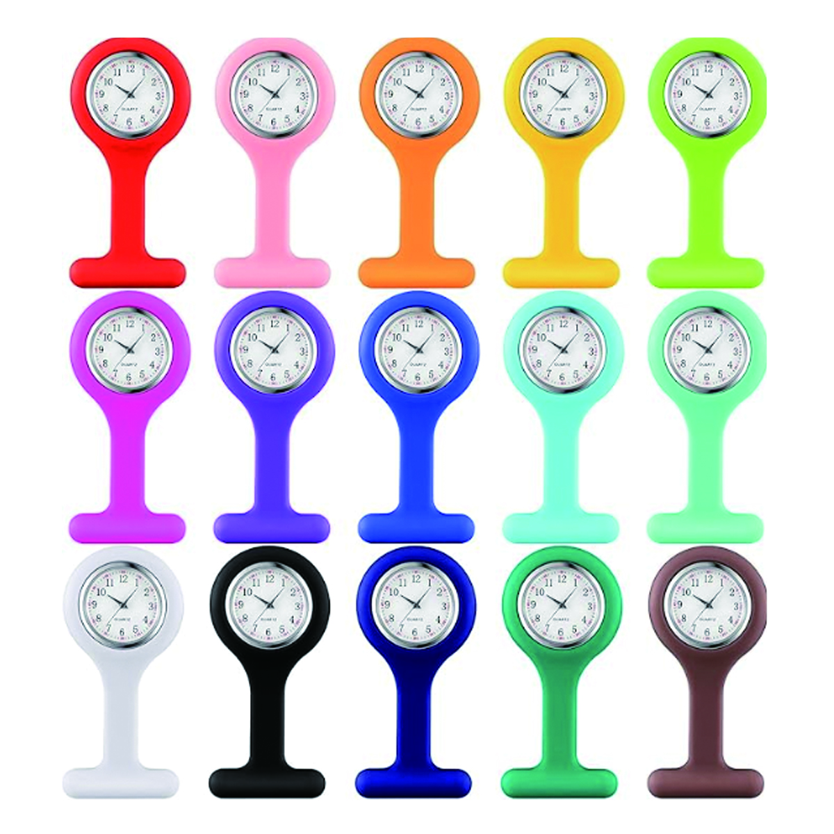 Silicone Nurse Fob Watch with Safety Pin Clip 4