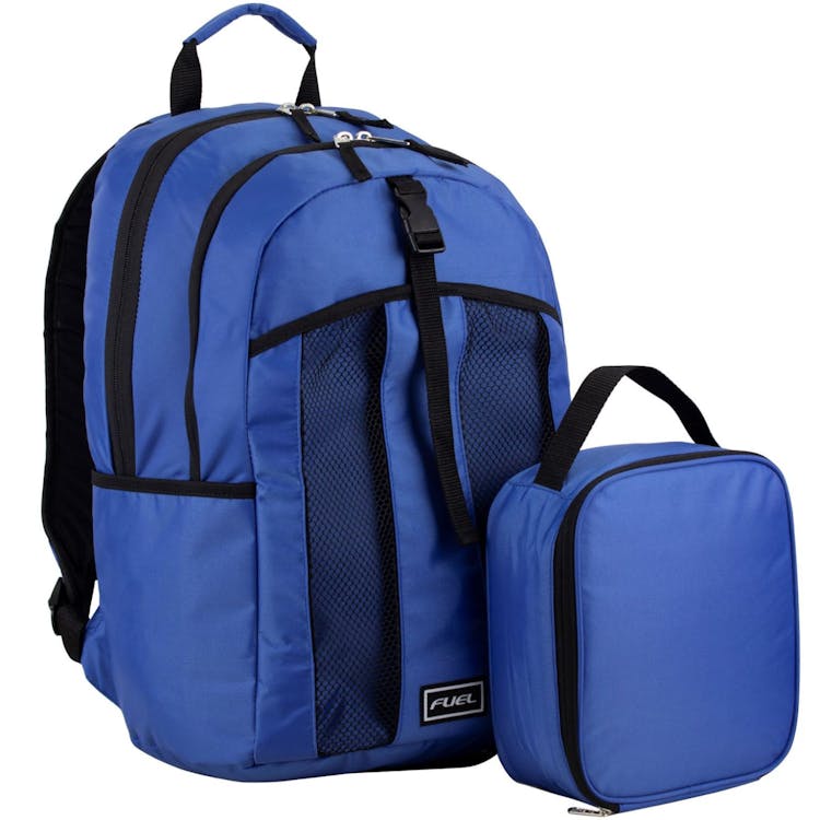 18" Backpack & Lunch Bag Sets - Blue/Black 2