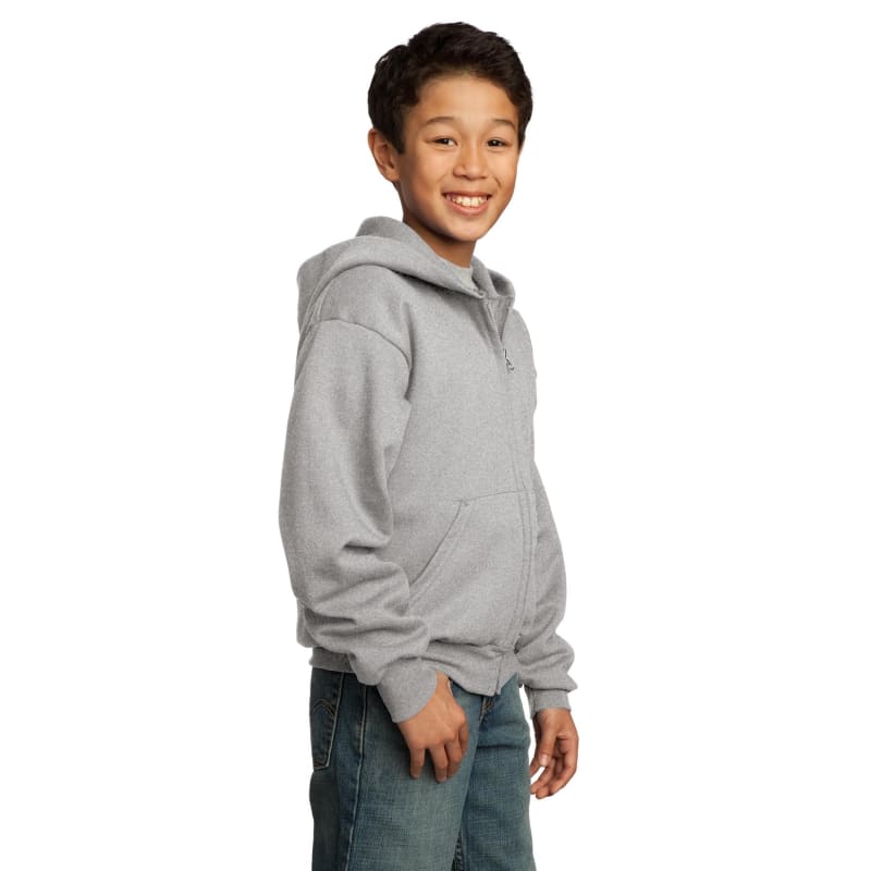 Port & Company - Youth Core Fleece Full-Zip Hooded Sweatshirt. 42