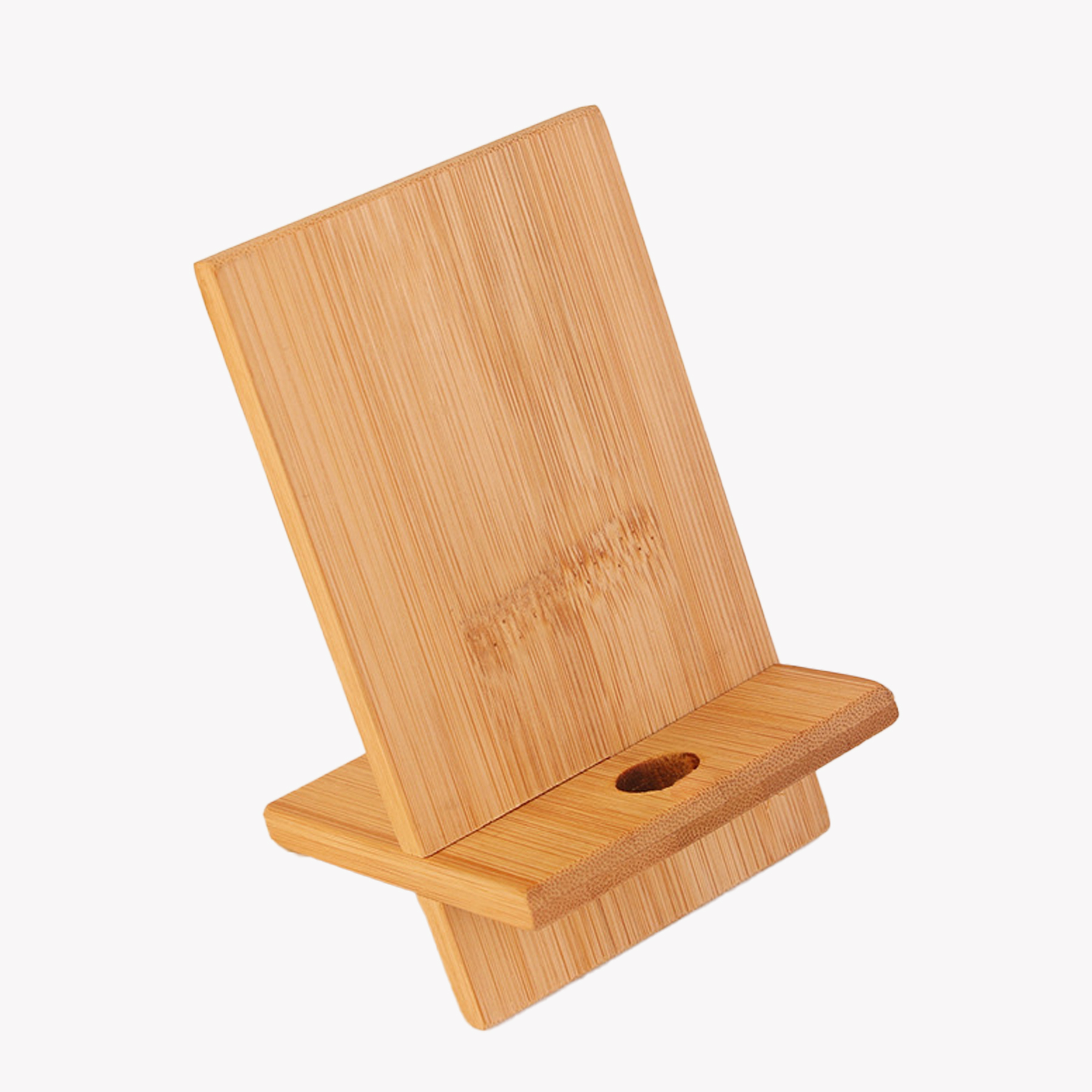 Bamboo Portable Cell Phone Stand for Desk 3