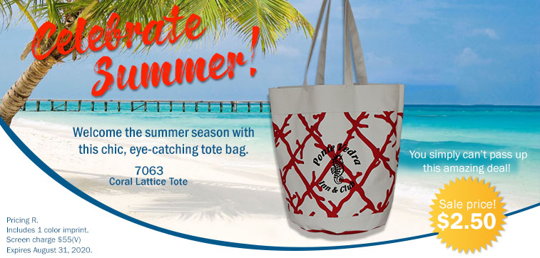 Coral Lattice Tote Bag 3
