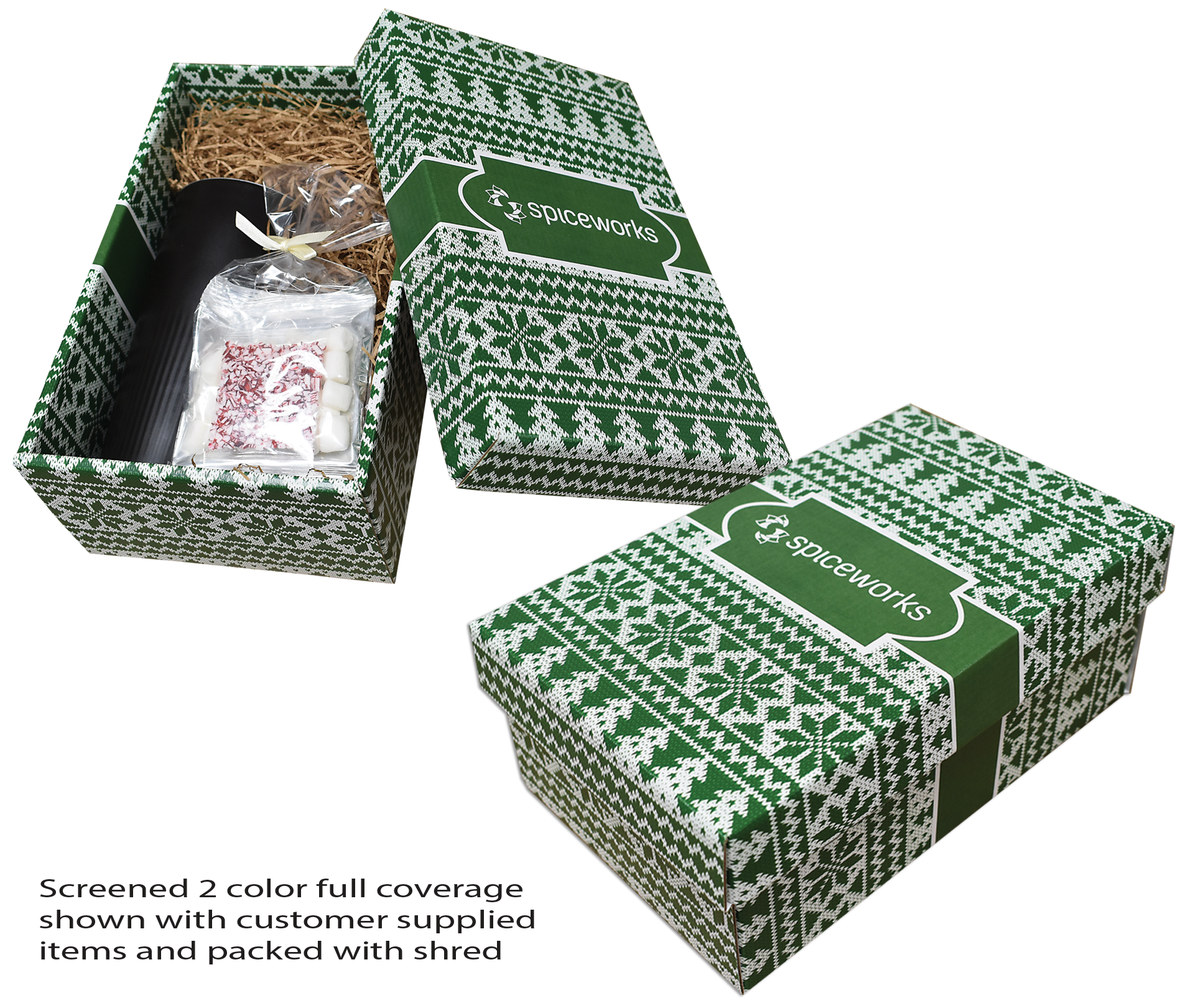 10" x 6" x 4" - E Flute Two Piece Box
