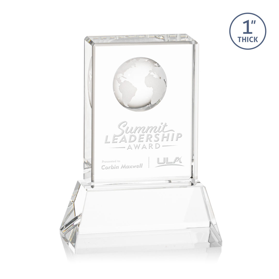 Ambassador Globe Award on Base - Clear 3