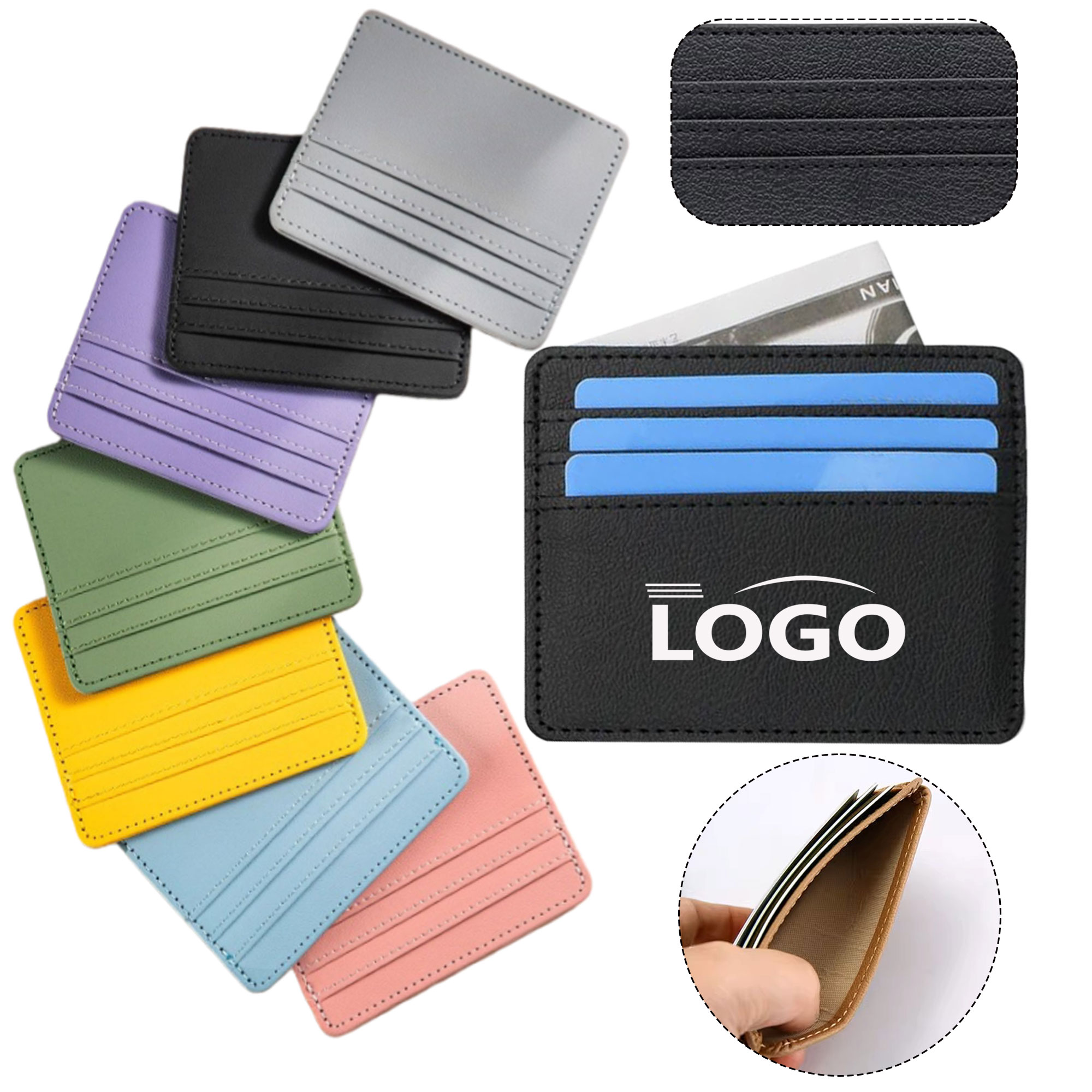 MOQ50 Minimalist Leather Card Holder Wallet 2