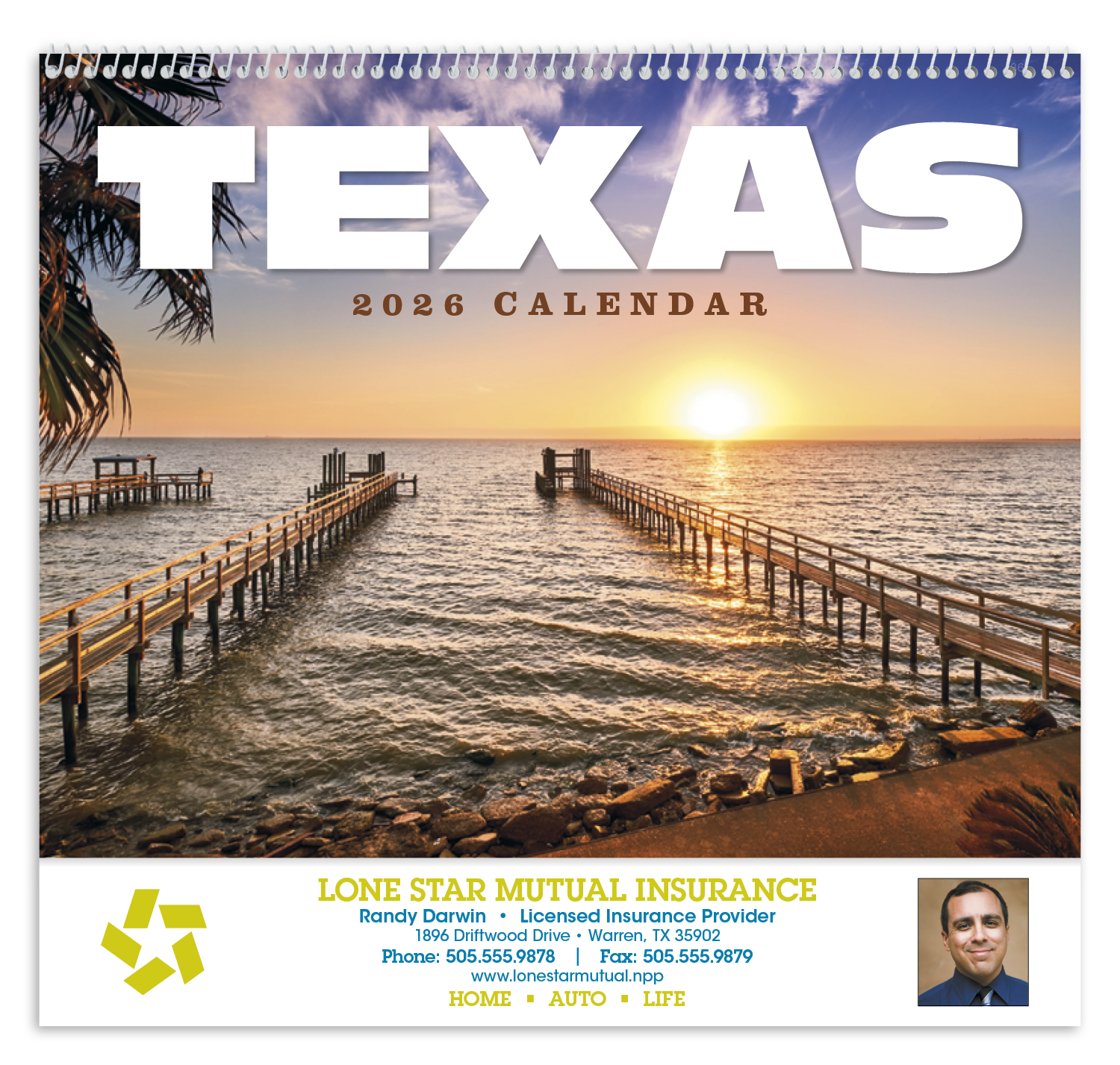 HotLine® Products Texas Appointment Calendar - Spiral 8