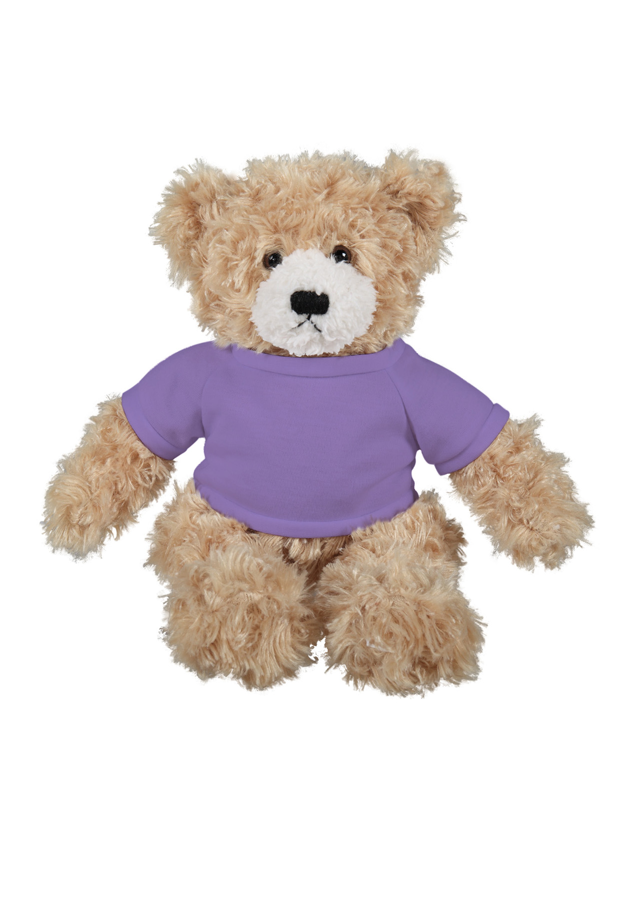 soft plush Beige Brandon Bear  with t-shirt 5