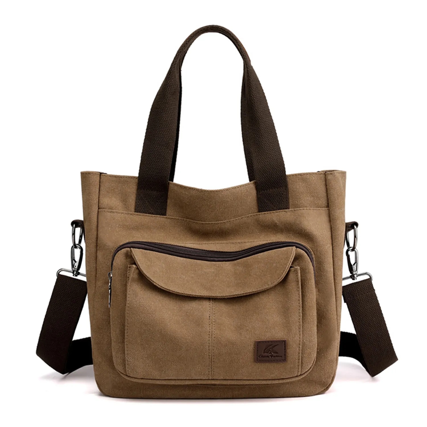 Women's Canvas Shoulder Handle Work Crossbody Bag 4