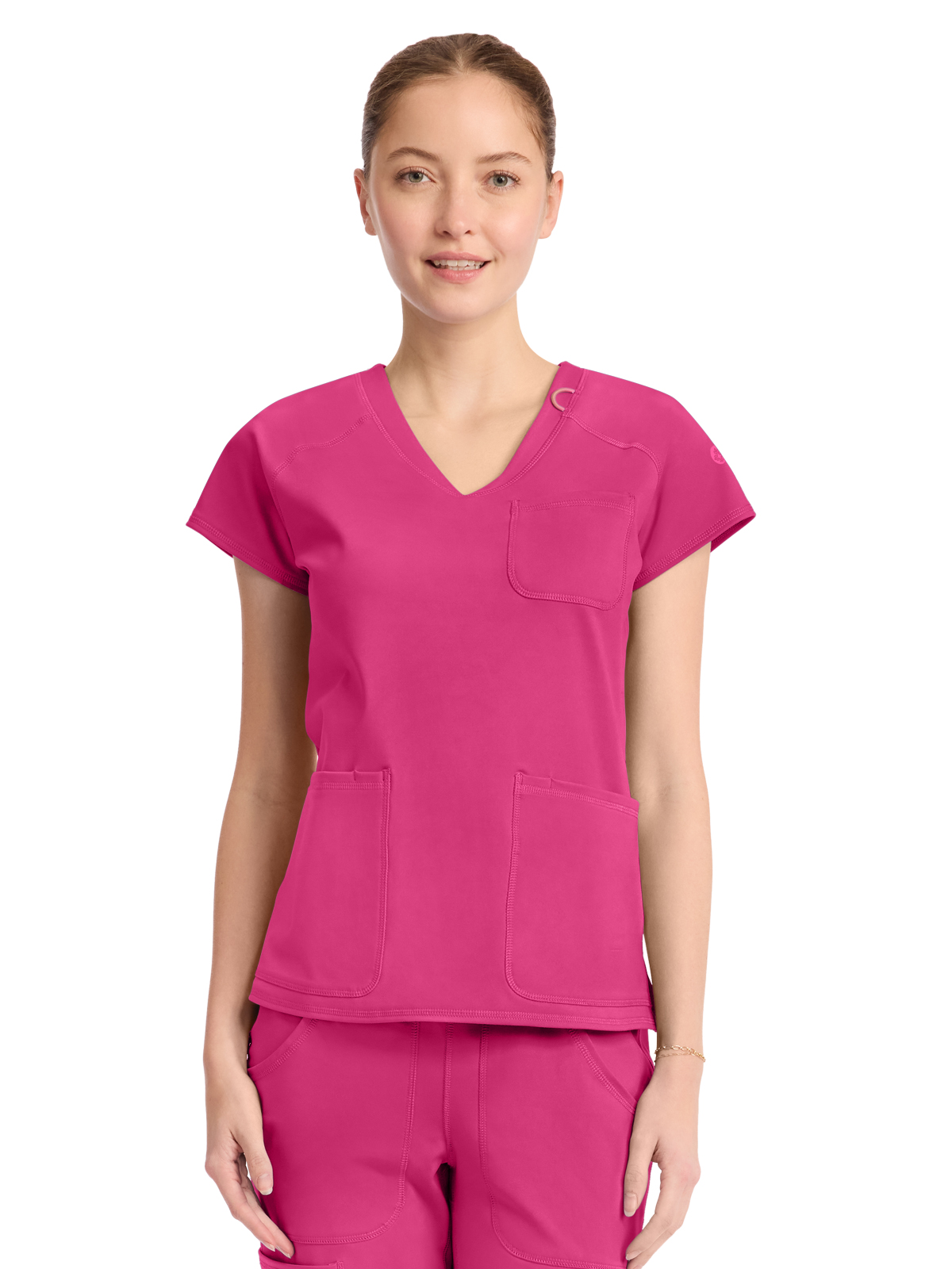 Med Couture - MC AMP KNIT - Women's 3-Pocket V-Neck Top 15