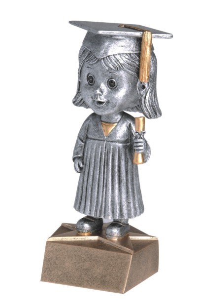 Graduate, Female Bobble Head Figure 1
