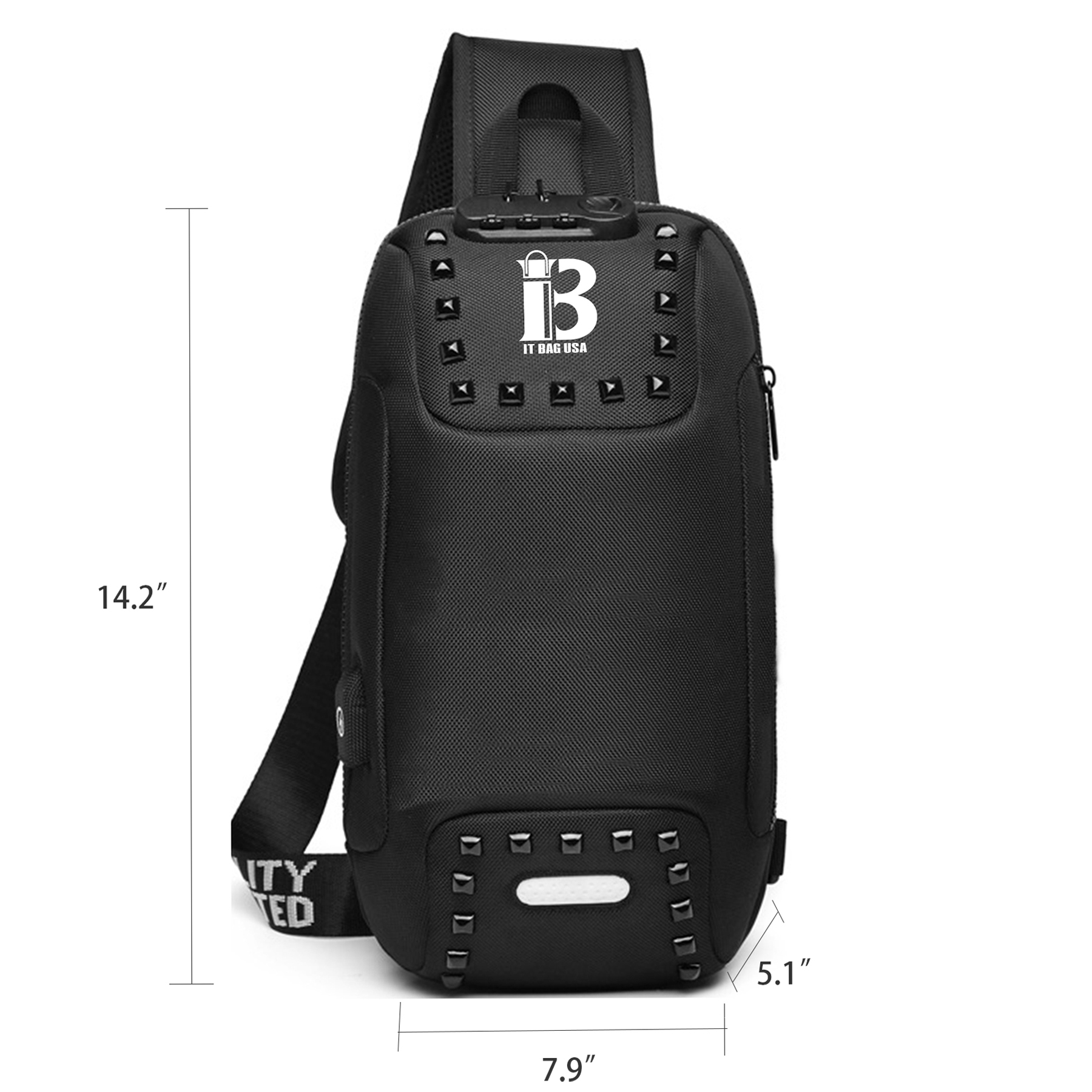 Oxford Men Sling Backpack Anti Theft Crossbody Shoulder Bag 4