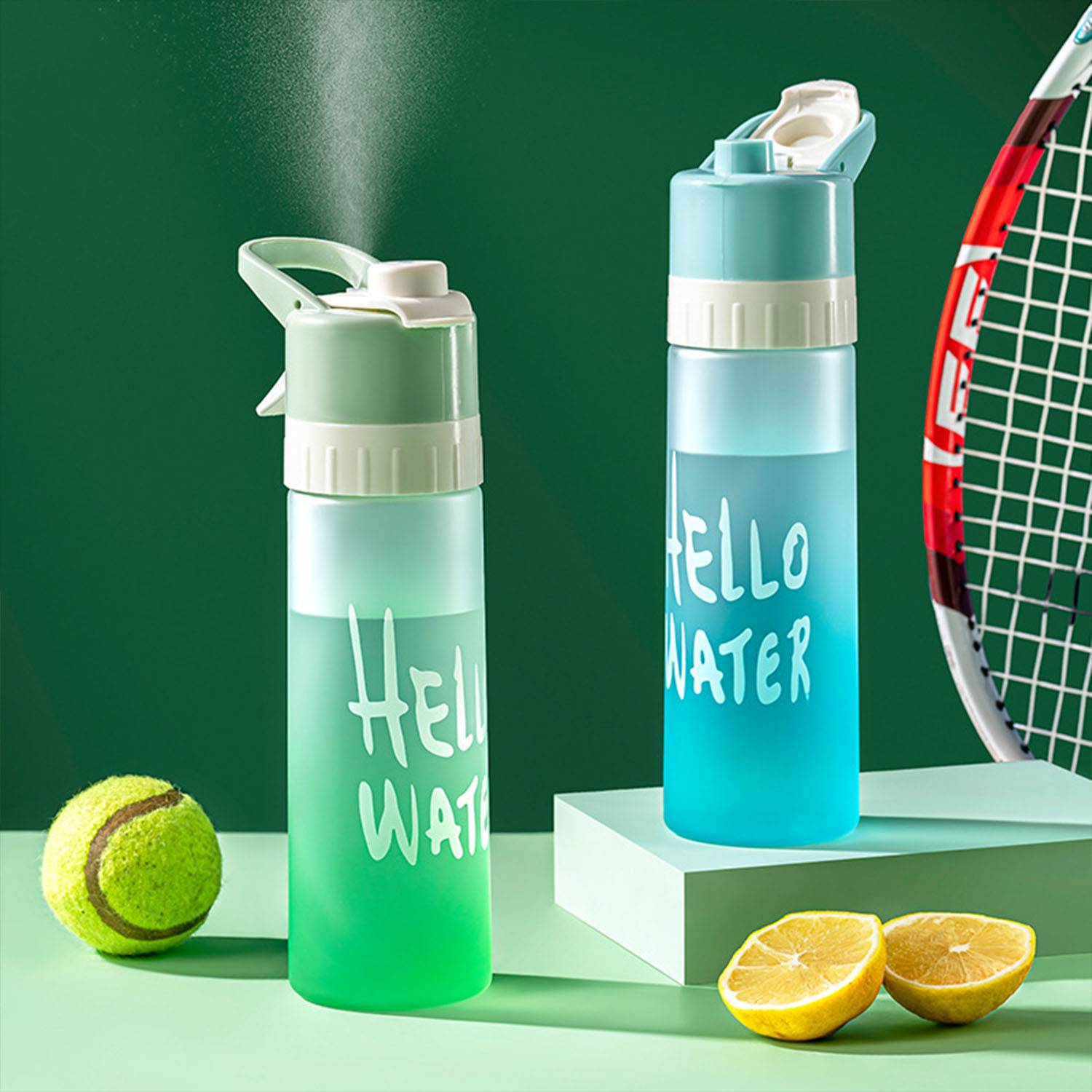 23oz Cooling portable spray plastic water cup 2