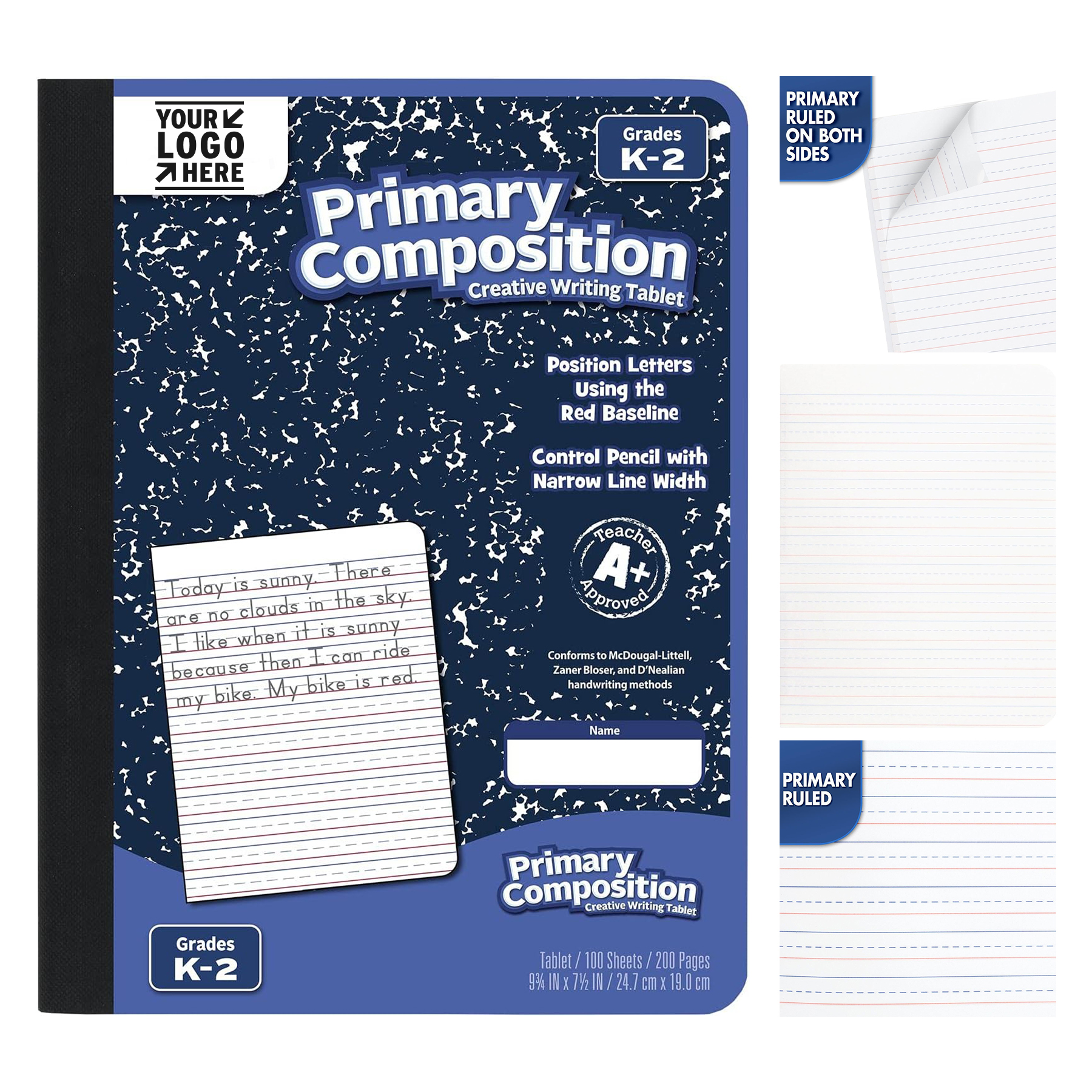 9.75" x 7.5" 100 Sheets Composition Notebook 2