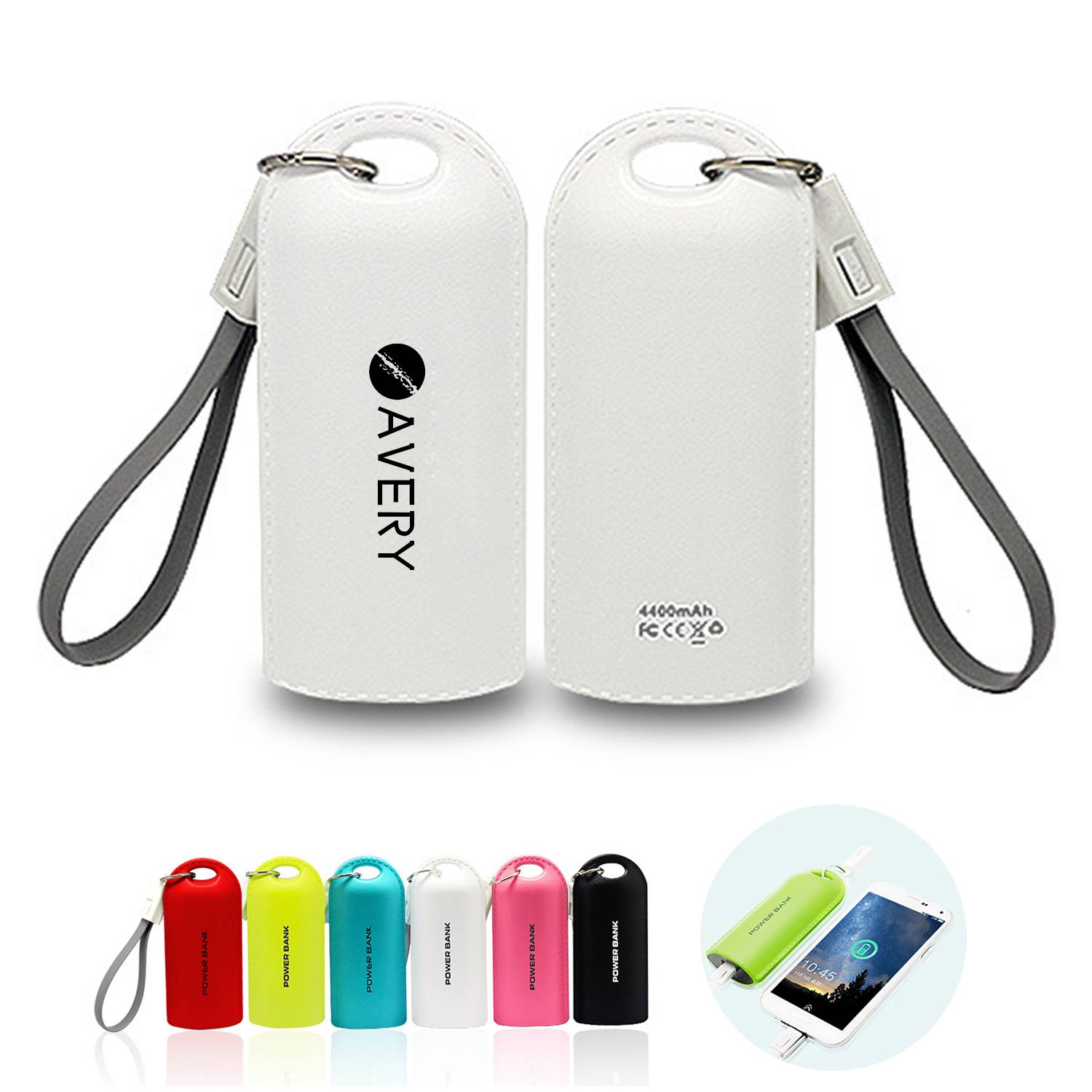 PU Leather Keychain Power Bank