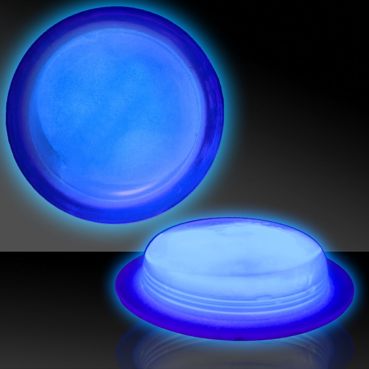 3" Self-Adhering Circle Shaped Light Up Glow Badge 3