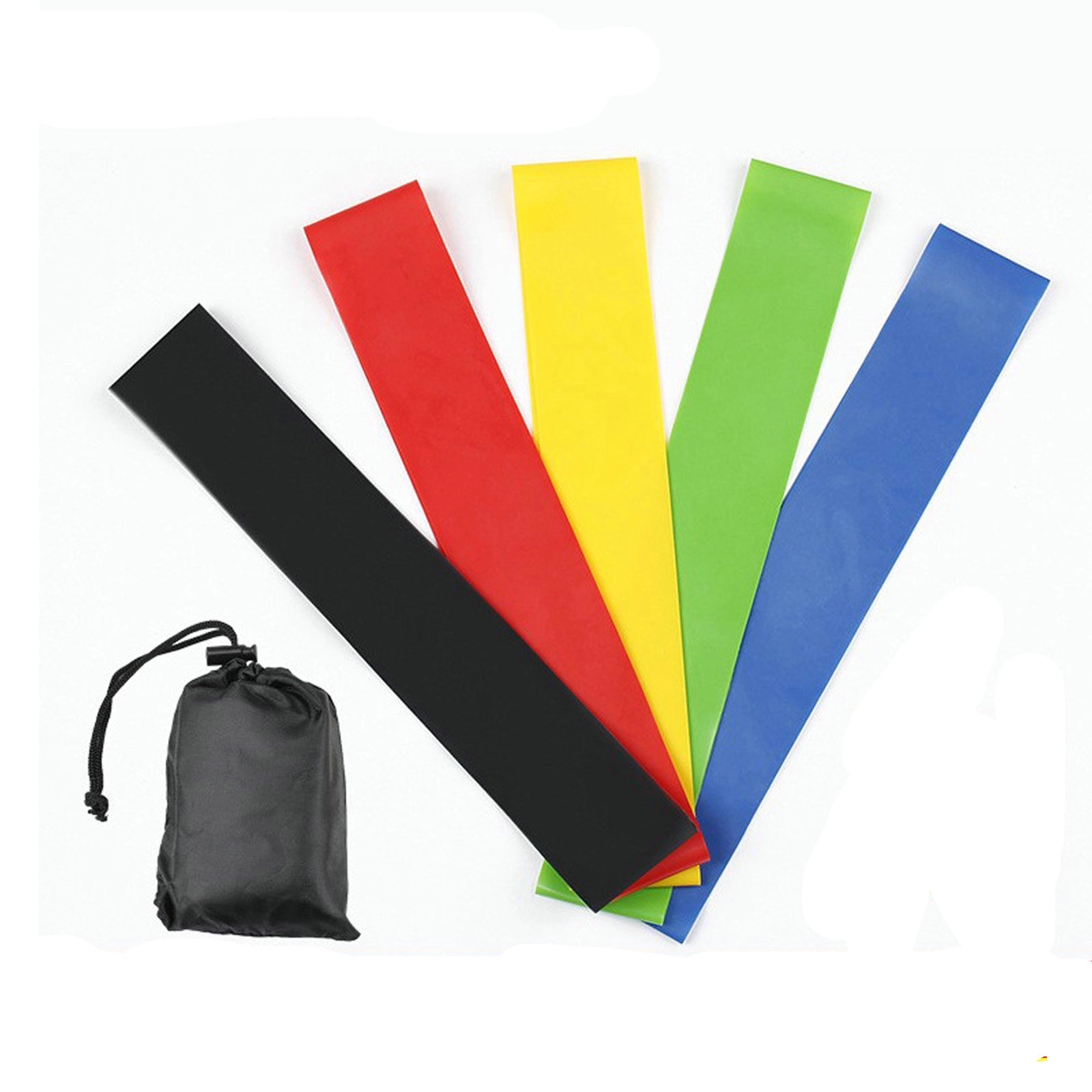 5 in 1 Exercise Loop TPE Elastic Resistance Band Set 1