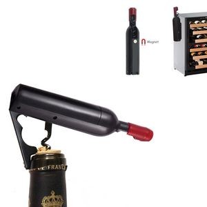 Stylish Magnetic Corkscrew Wine Bottle Shaped Opener 13