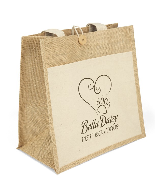 Izzy™- Jute Tote - Screen Print 1