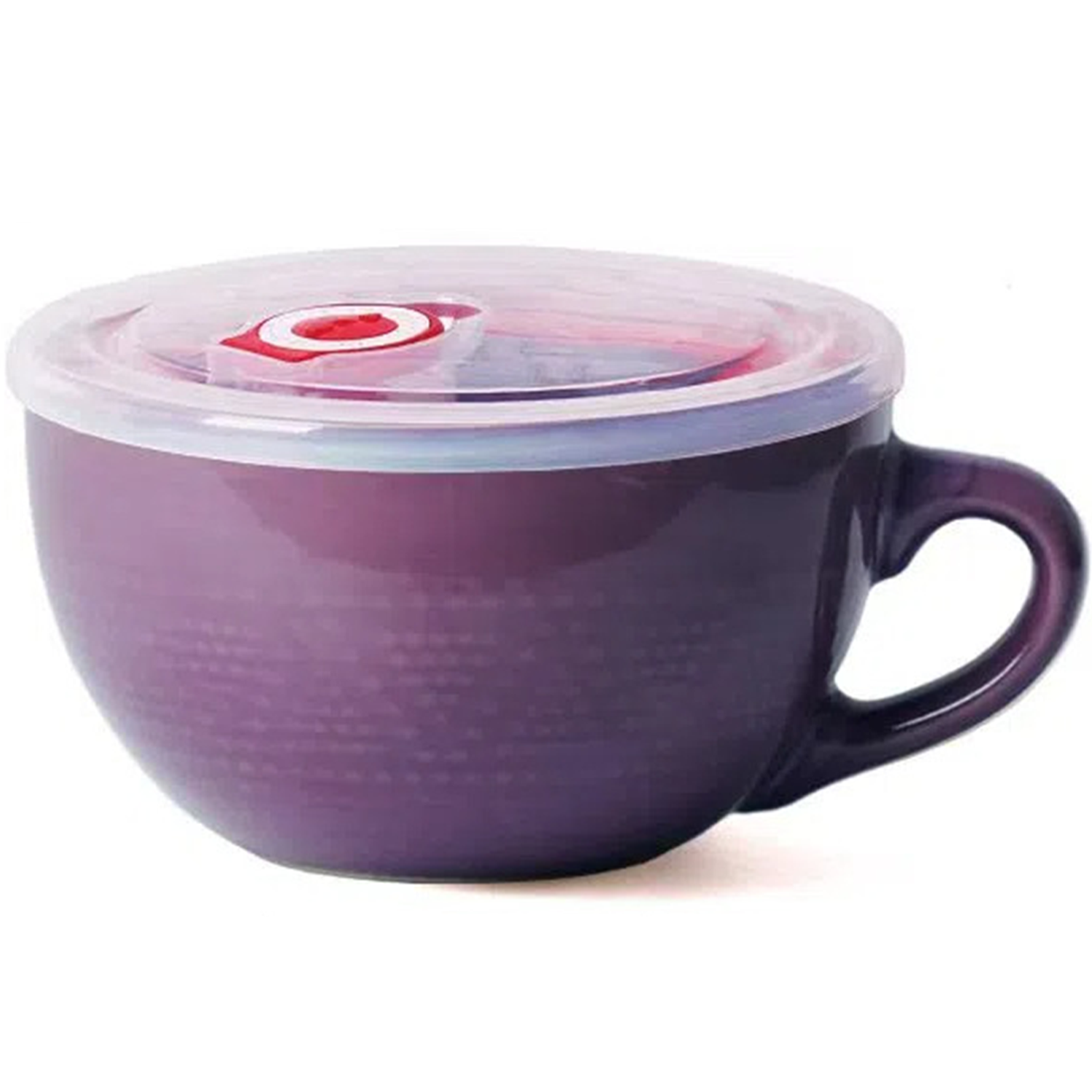 24oz Vintage Microwave Safe Ceramic Bowl w/Lid 21