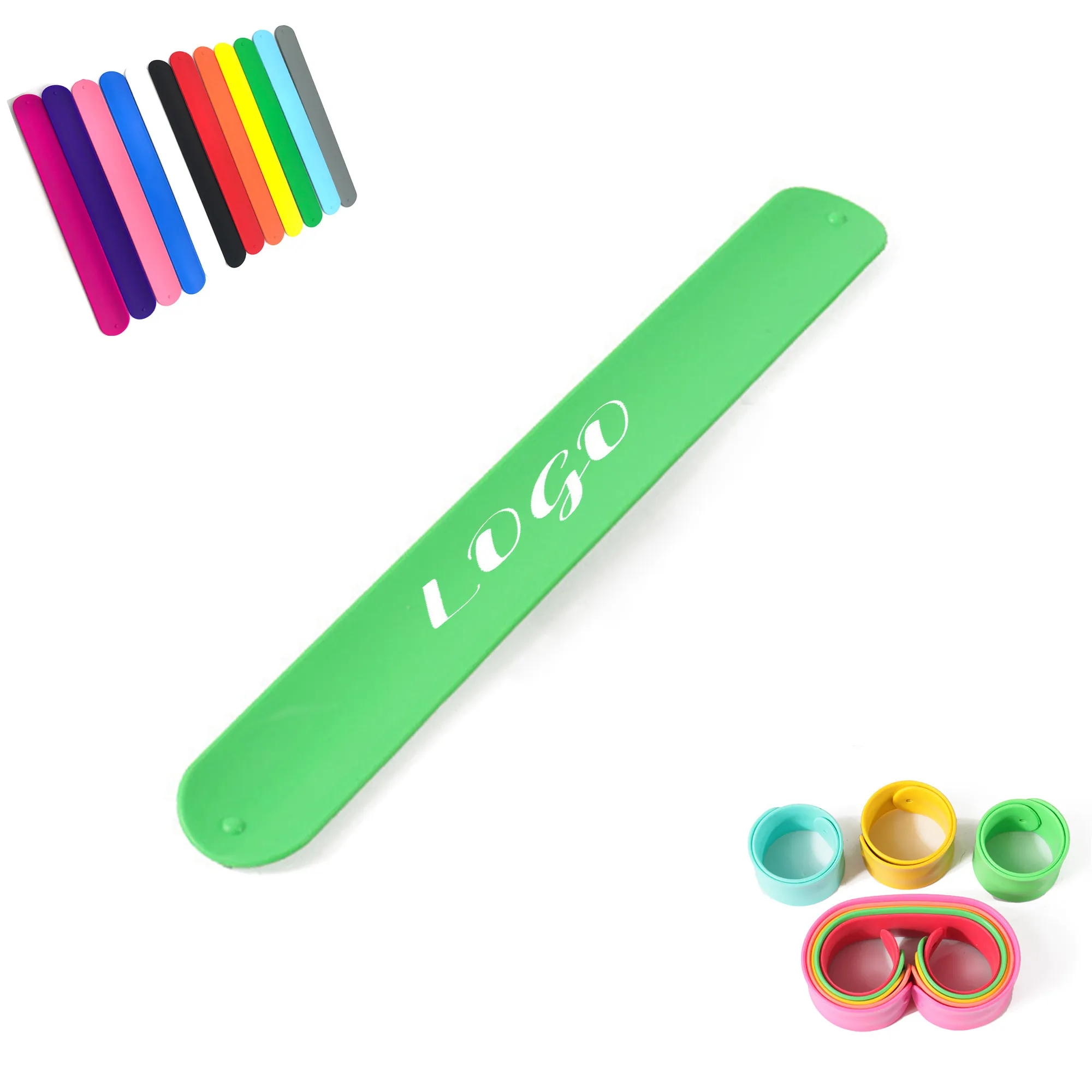 Custom Silicone Slap Bracelet Wristband 1